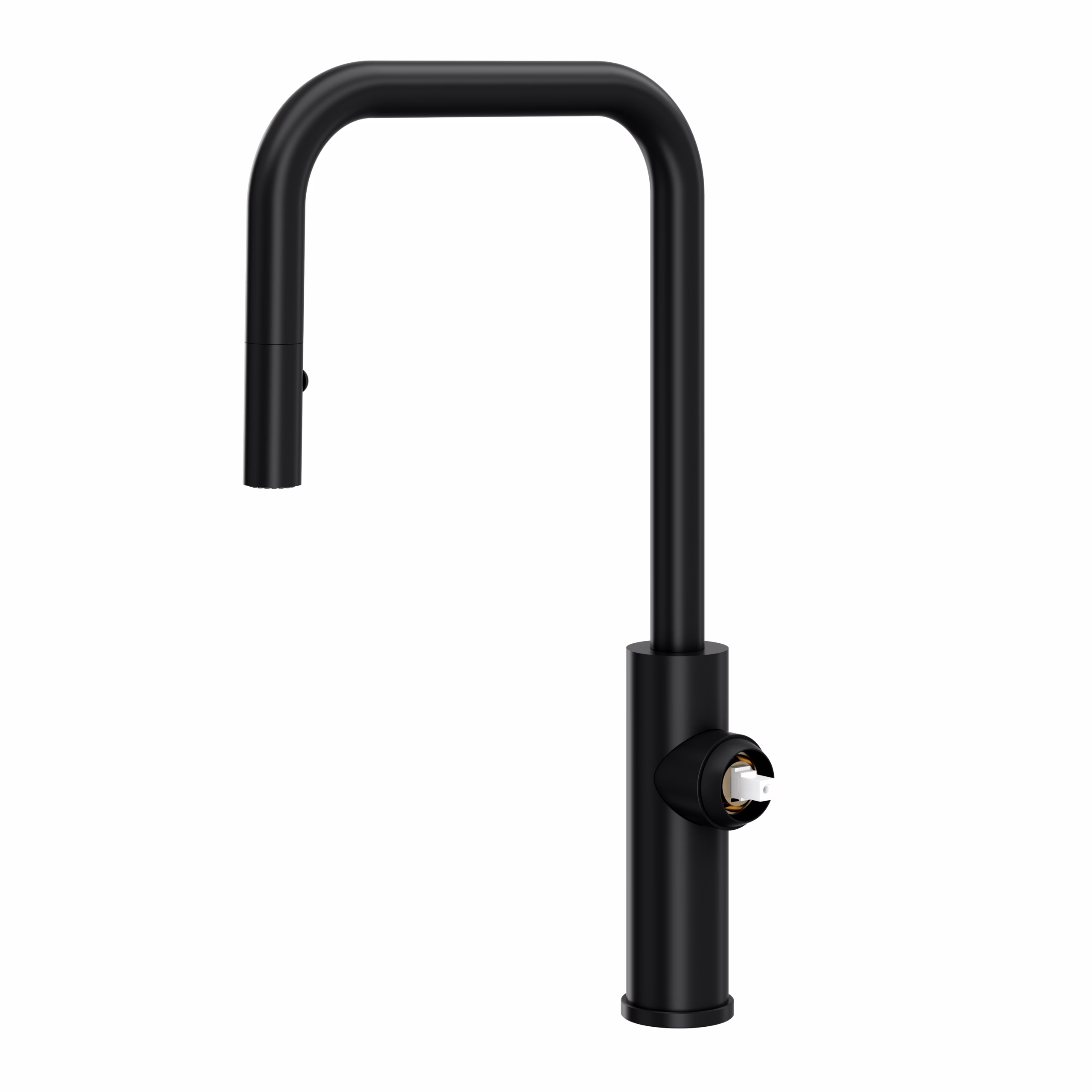 ROHL | Matte Black Eclissi™ Pull-Down Kitchen Faucet With U-Spout - Less Handle