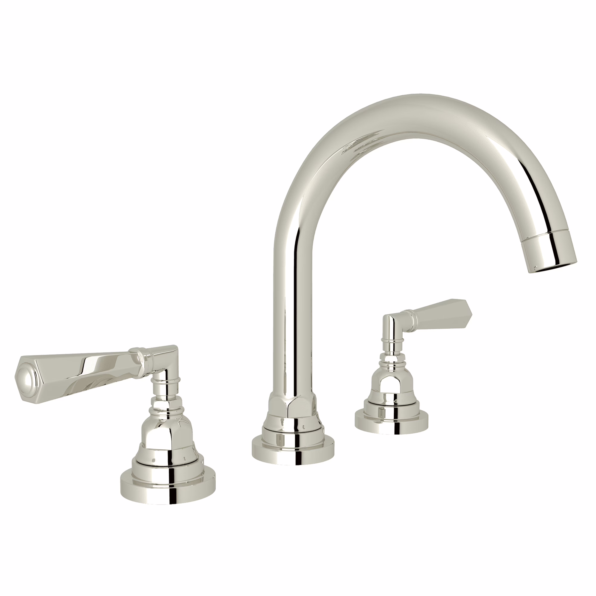 ROHL | Polished Nickel San Giovanni™ Widespread Lavatory Faucet With C-Spout
