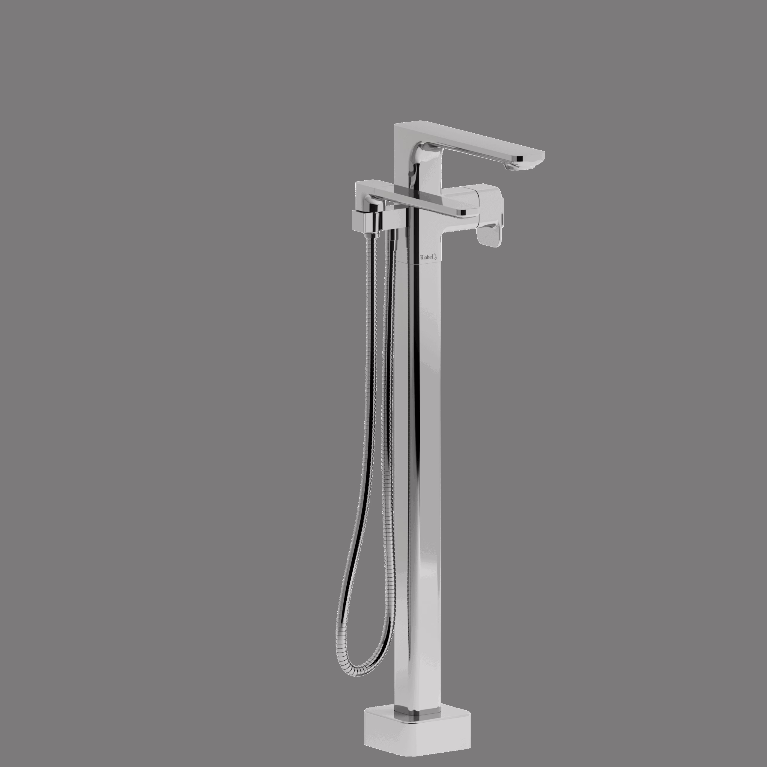 RIOBEL | Chrome Equinox™ Thermostatic Single  Hole Floor Mount Tub Filler Trim