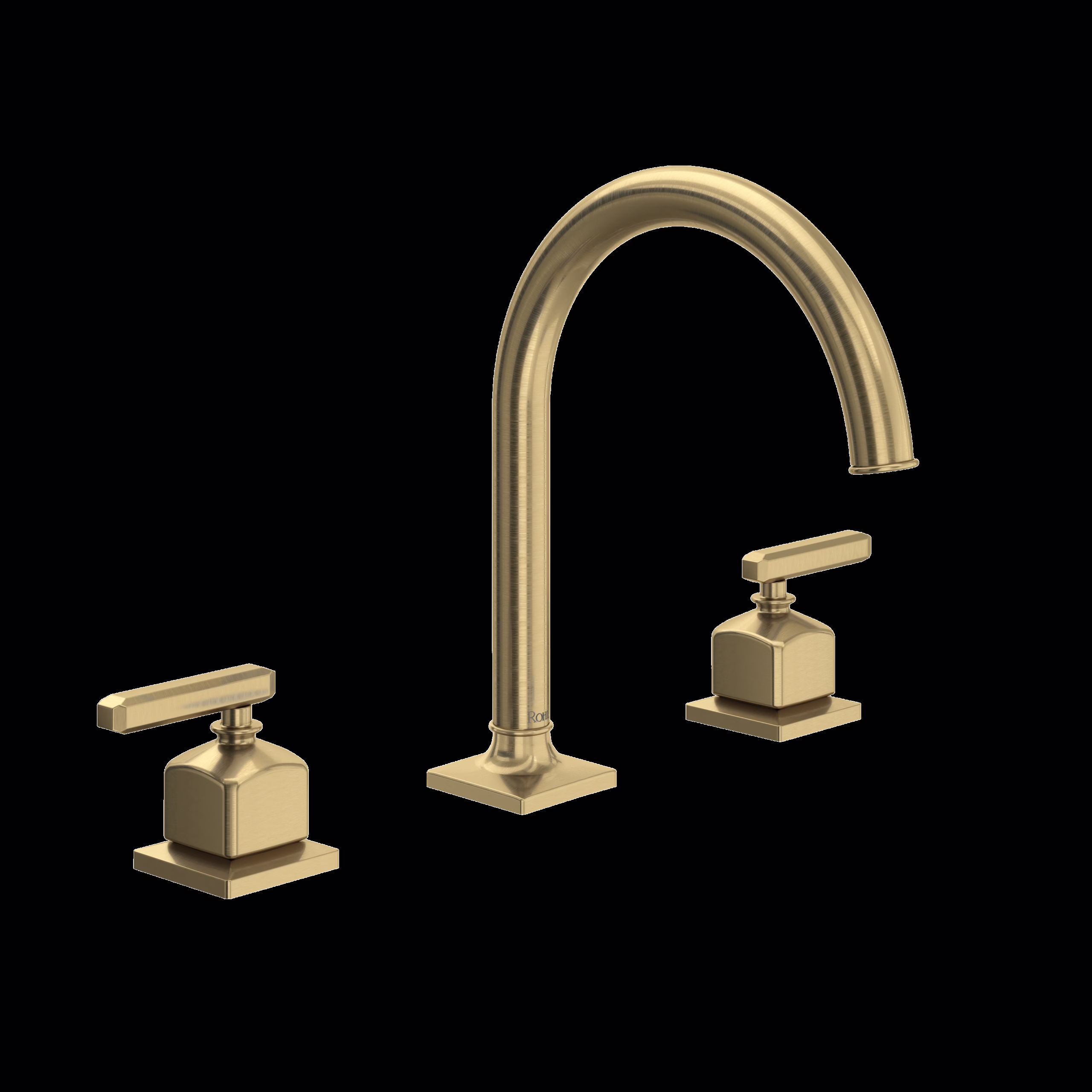 ROHL | Antique Gold Apothecary™ Widespread Lavatory Faucet With C-Spout