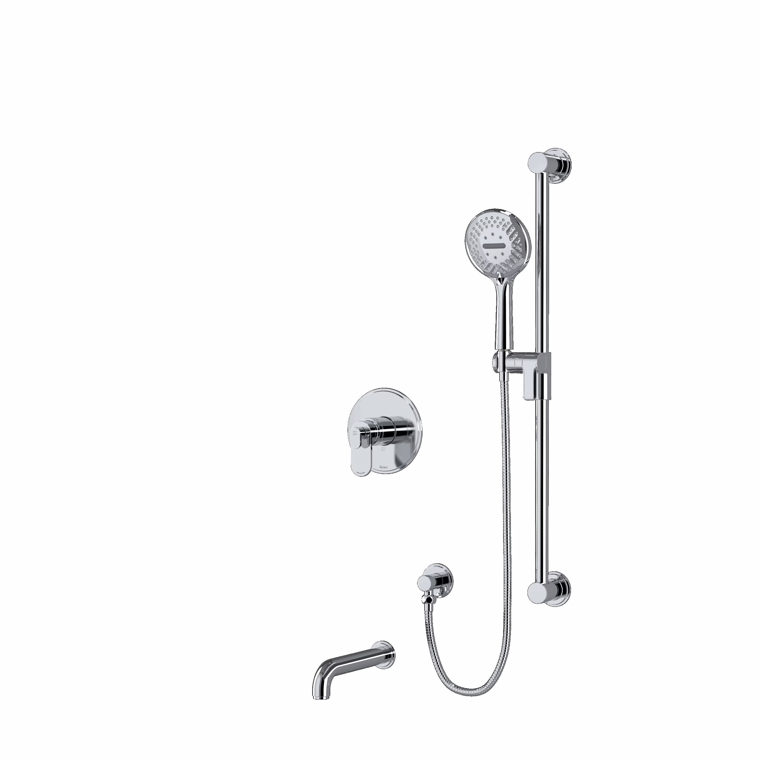 RIOBEL | Chrome Shower Kit 1244 Trim