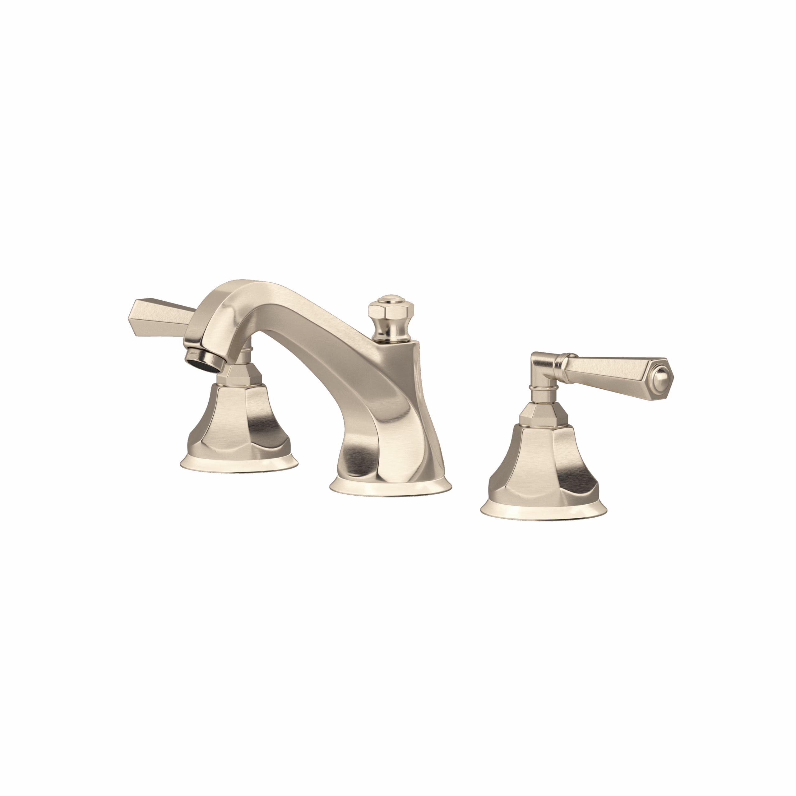 ROHL | Satin Nickel Palladian® Widespread Lavatory Faucet With Low Spout