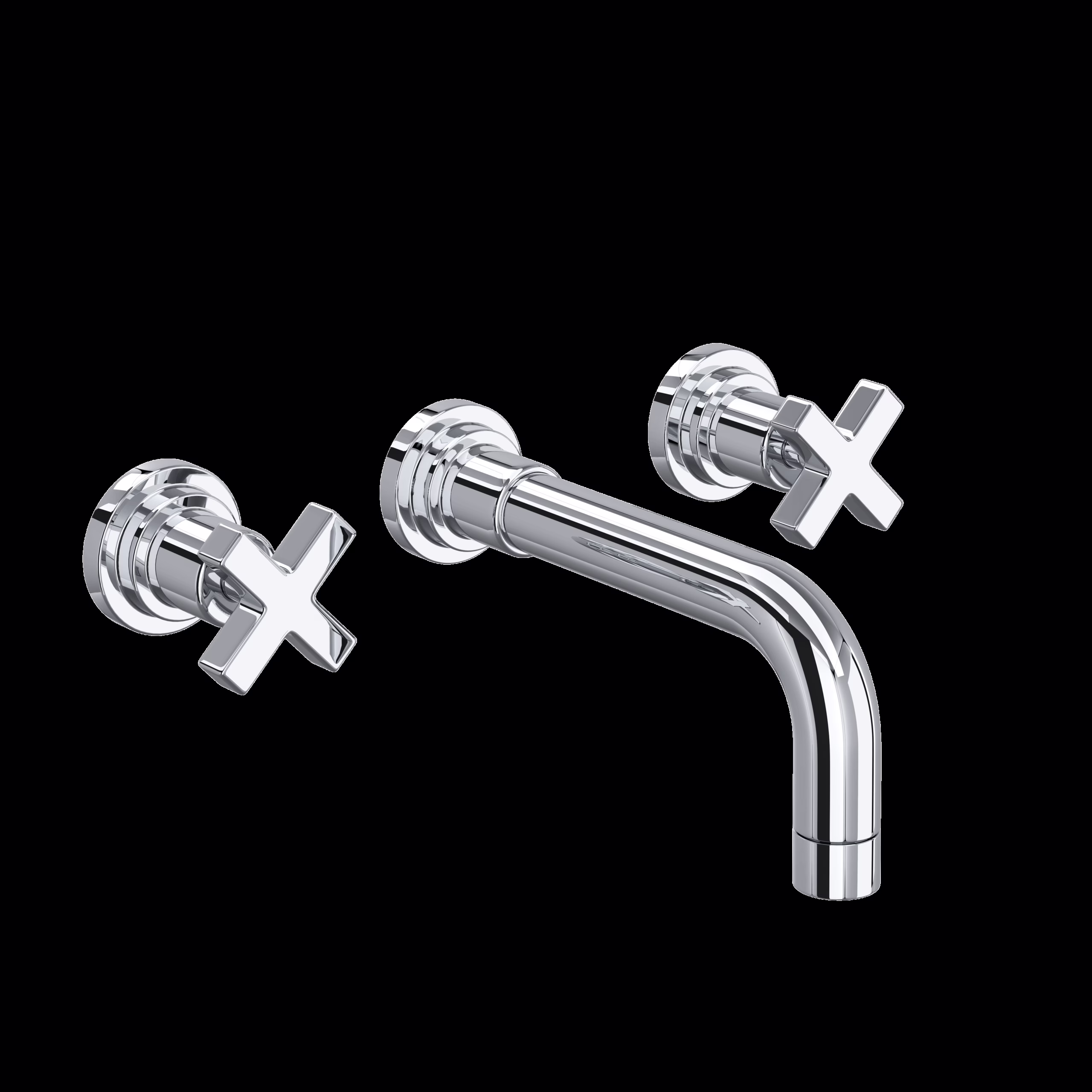 ROHL | Polished Chrome Lombardia® Wall Mount Lavatory Faucet Trim