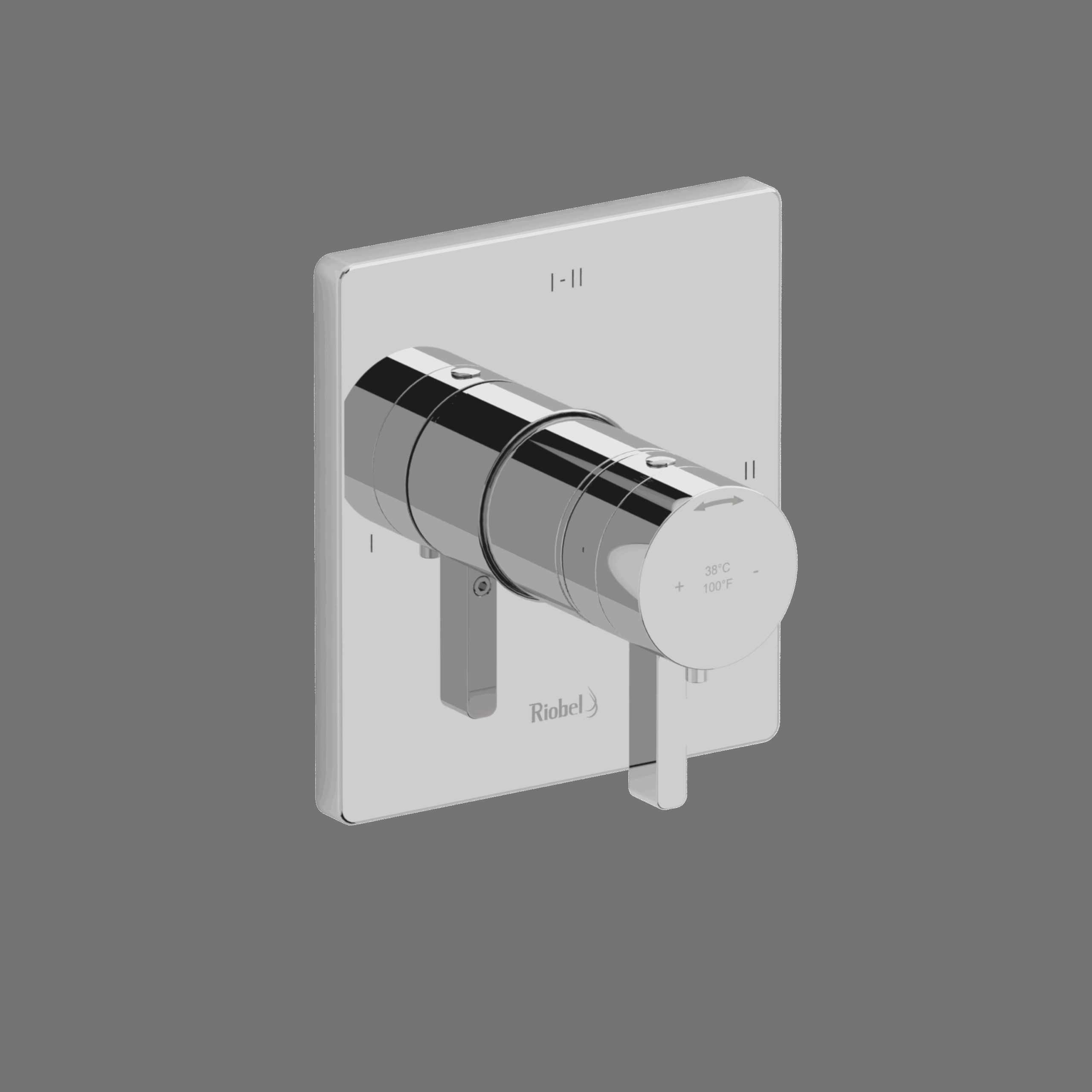 RIOBEL | Chrome Paradox™ 1/2" Therm & Pressure Balance Trim With 3 Functions