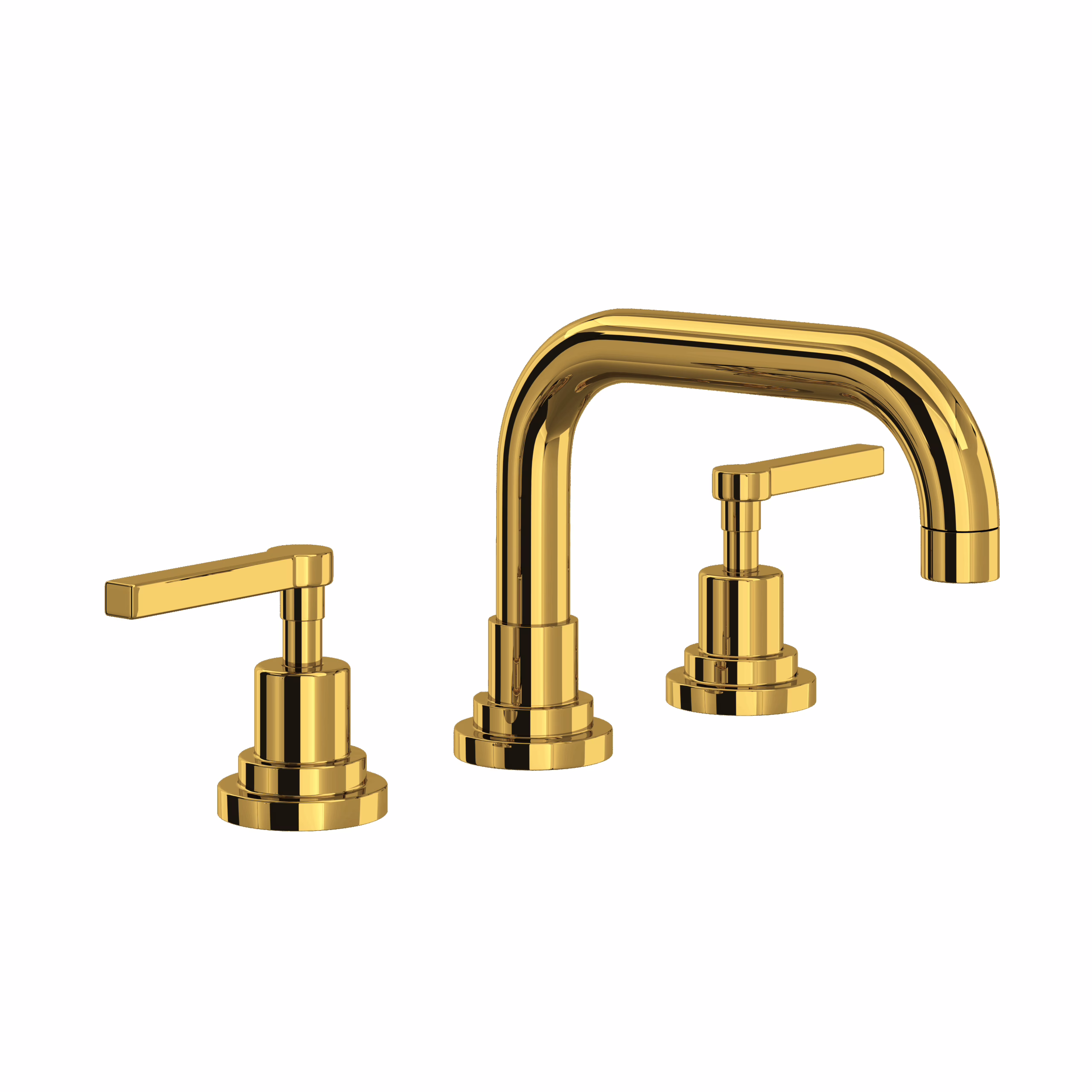 ROHL | Unlacquered Brass Lombardia® Widespread Lavatory Faucet With U-Spout