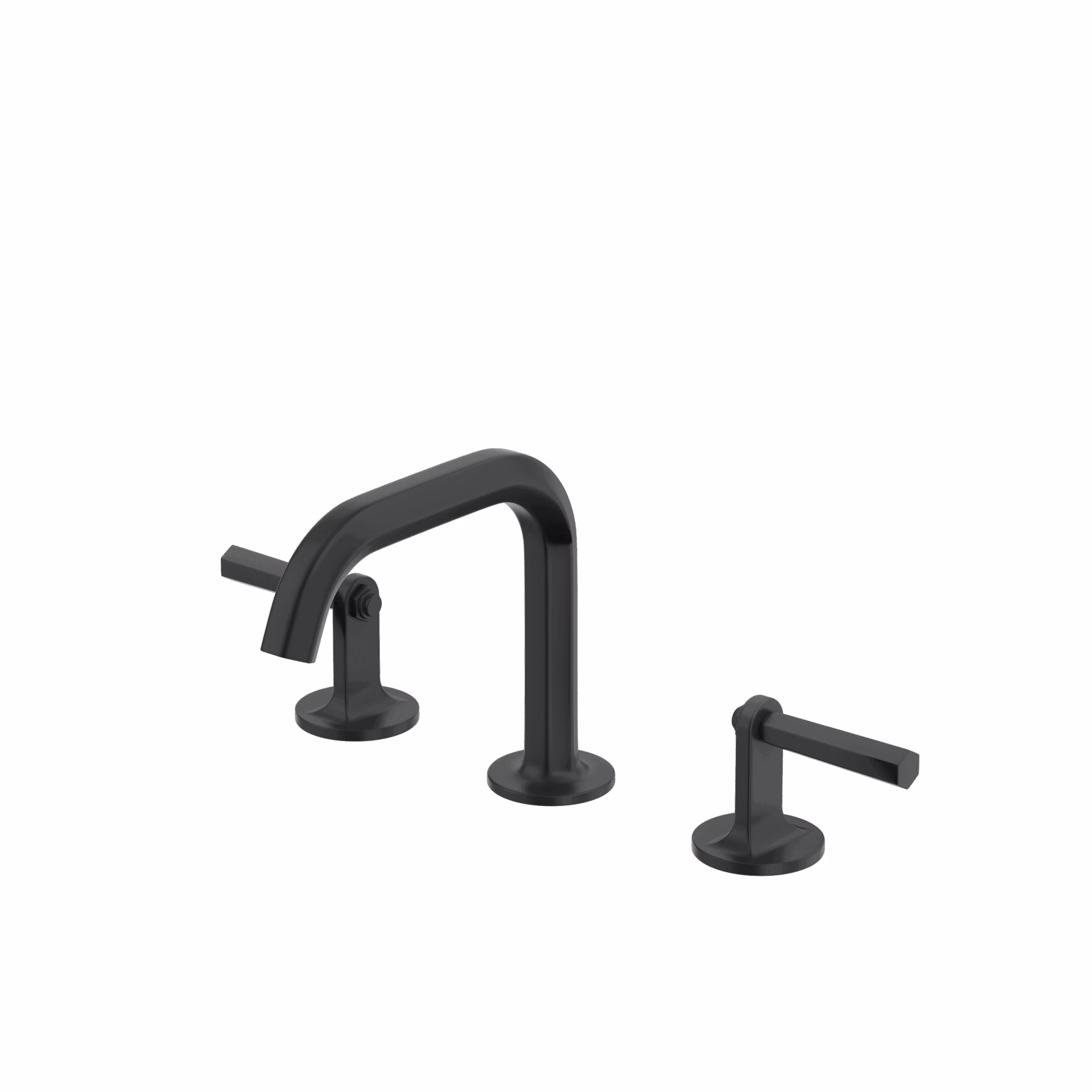 ROHL | Matte Black Modelle™ Widespread Lavatory Faucet With U-Spout