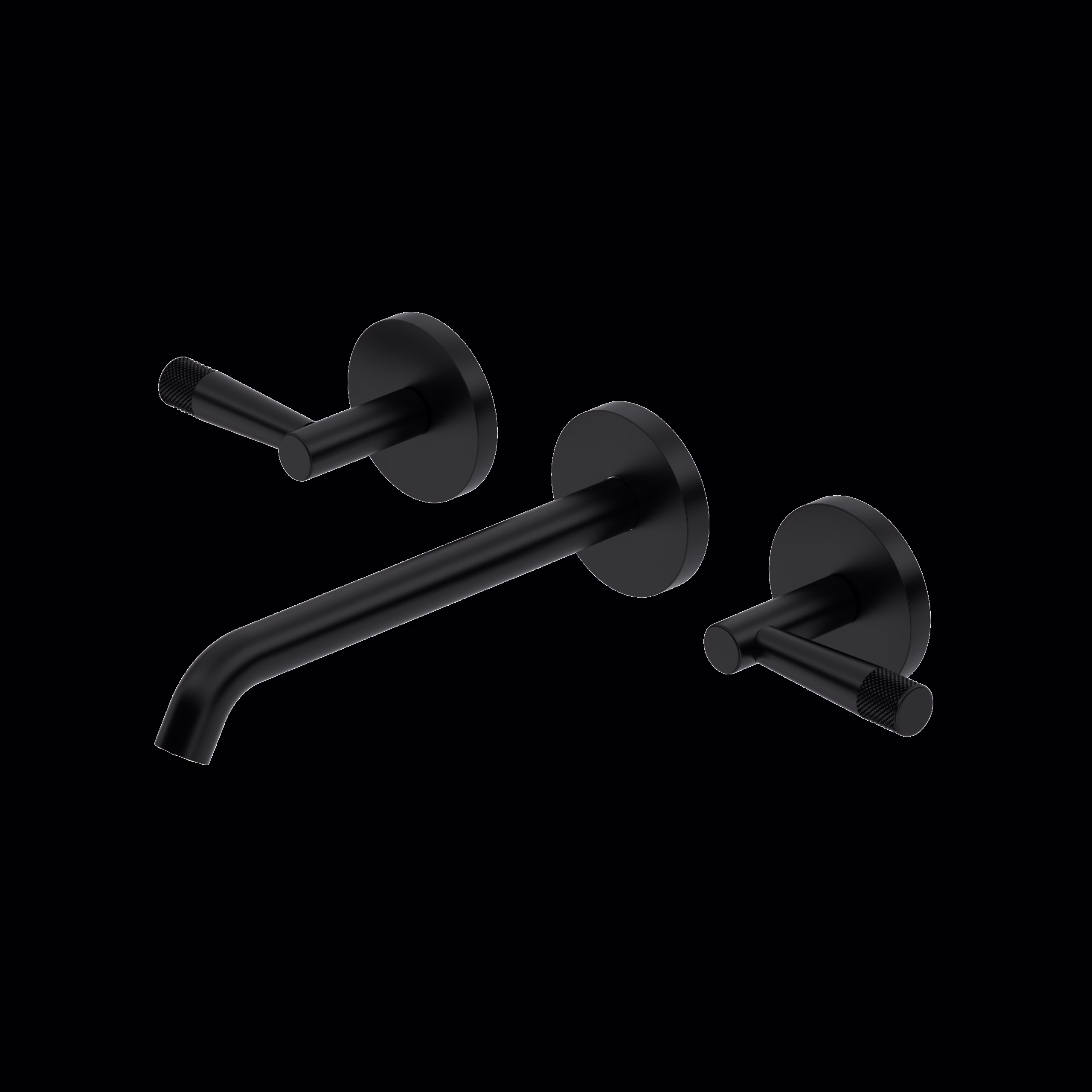 ROHL | Matte Black Amahle™ Wall Mount Lavatory Faucet Trim