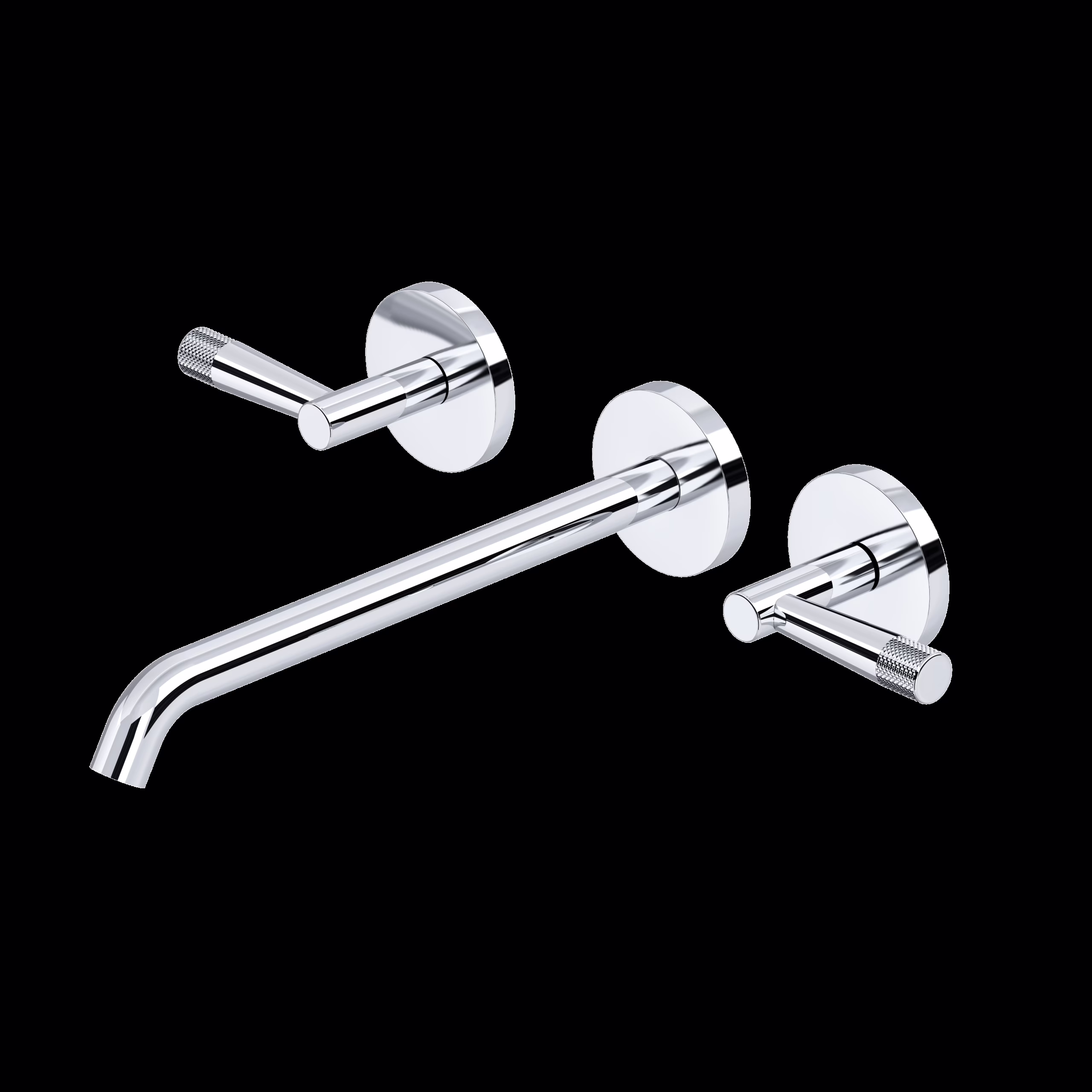 ROHL | Polished Chrome Amahle™ Wall Mount Tub Filler Trim With C-Spout