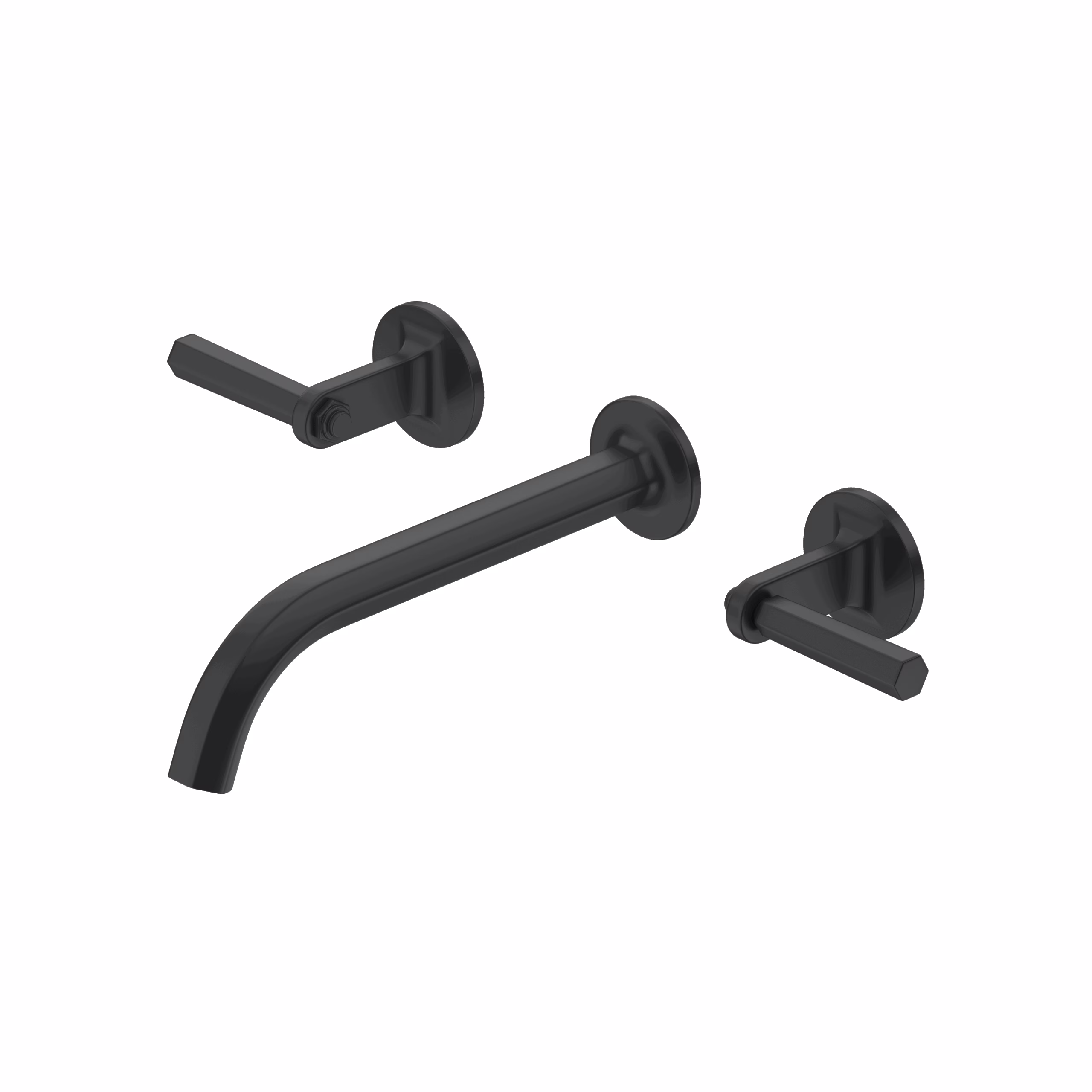 ROHL | Matte Black Modelle™ Wall Mount Lavatory Faucet Trim