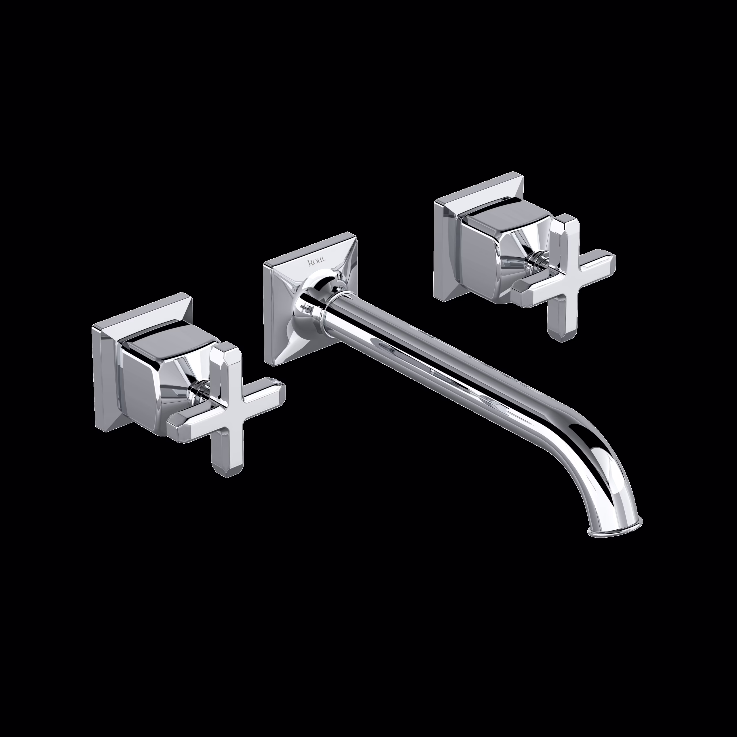 ROHL | Polished Chrome Apothecary™ Wall Mount Lavatory Faucet Trim