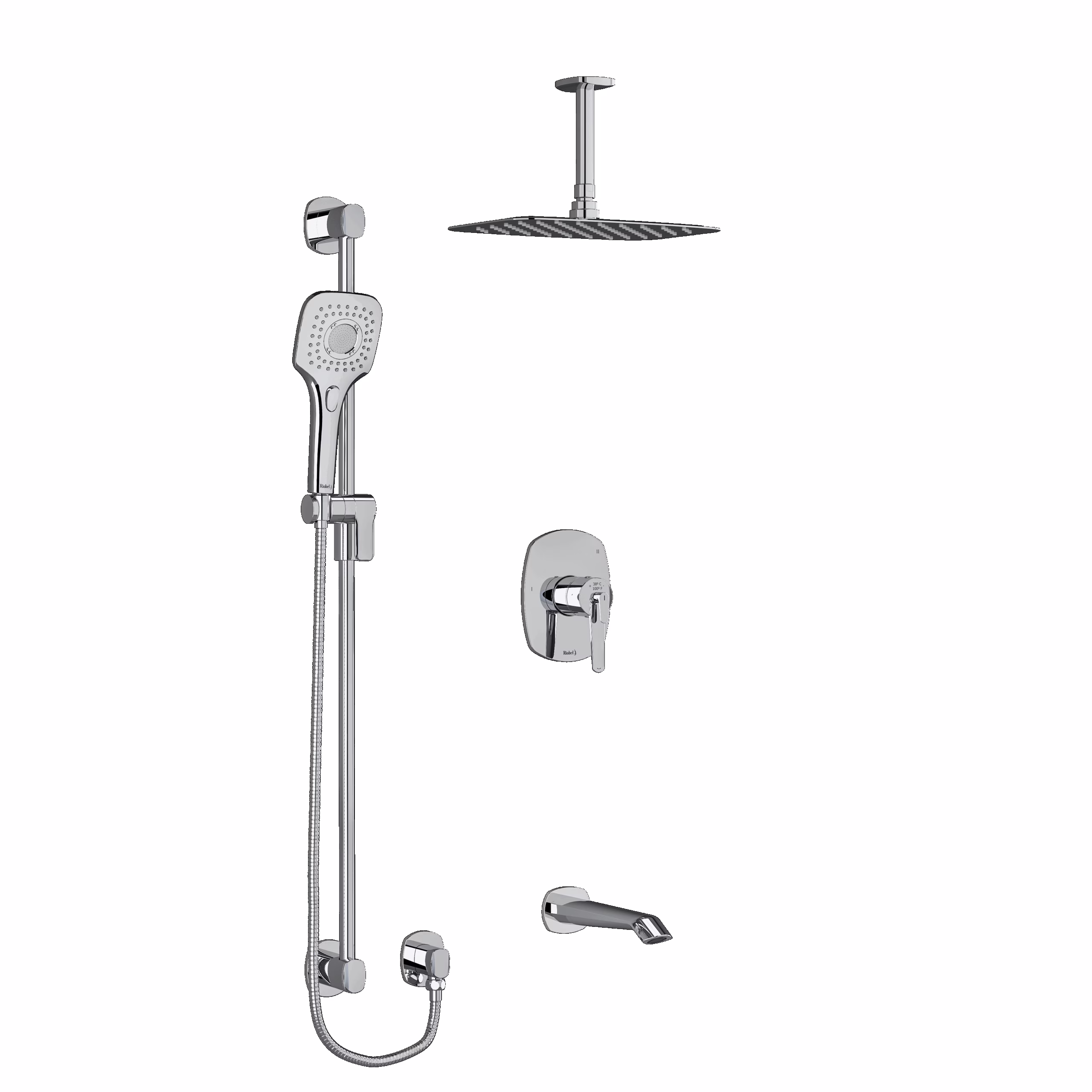 RIOBEL | Chrome Shower Kit 1345