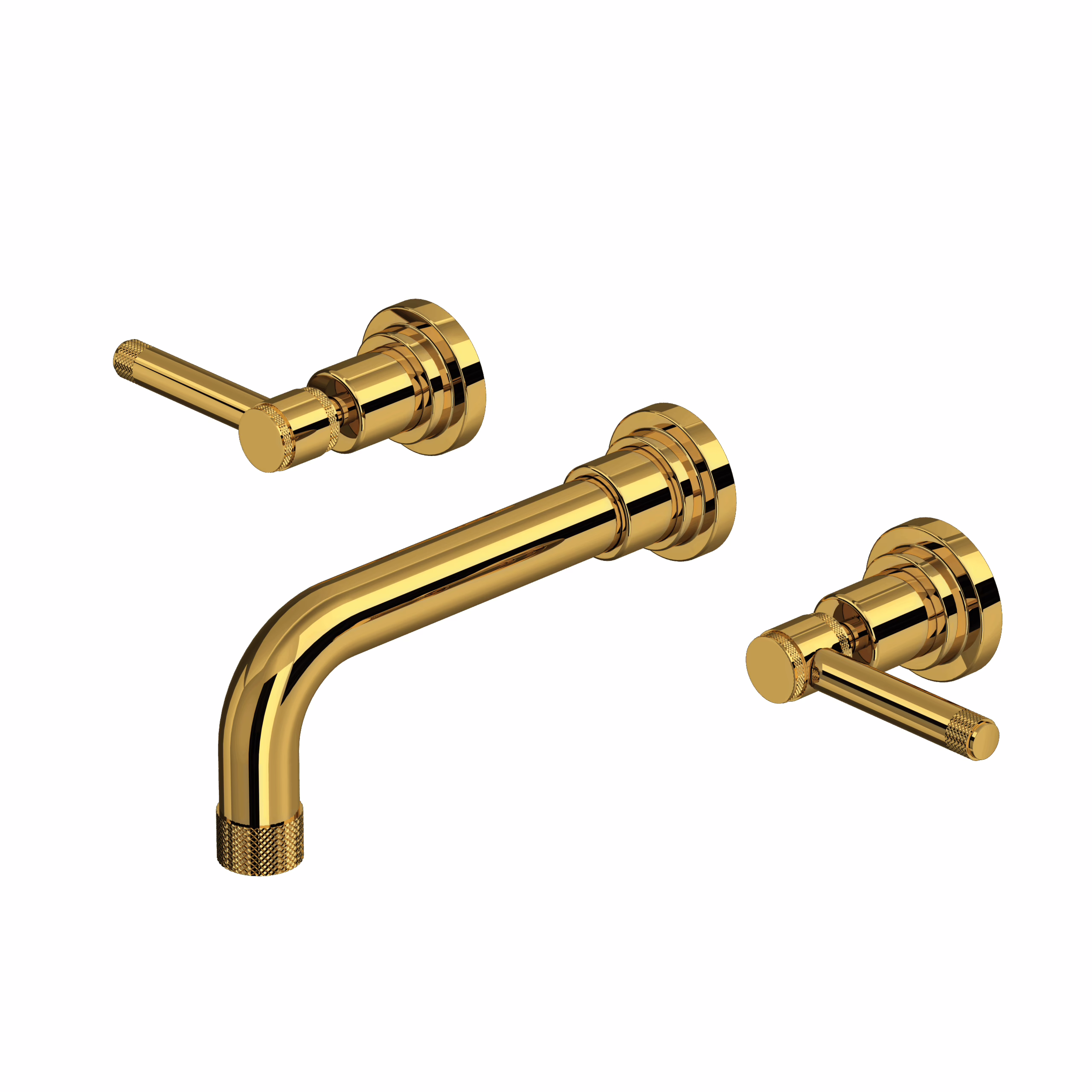 ROHL | Unlacquered Brass Campo™ Wall Mount Lavatory Faucet Trim