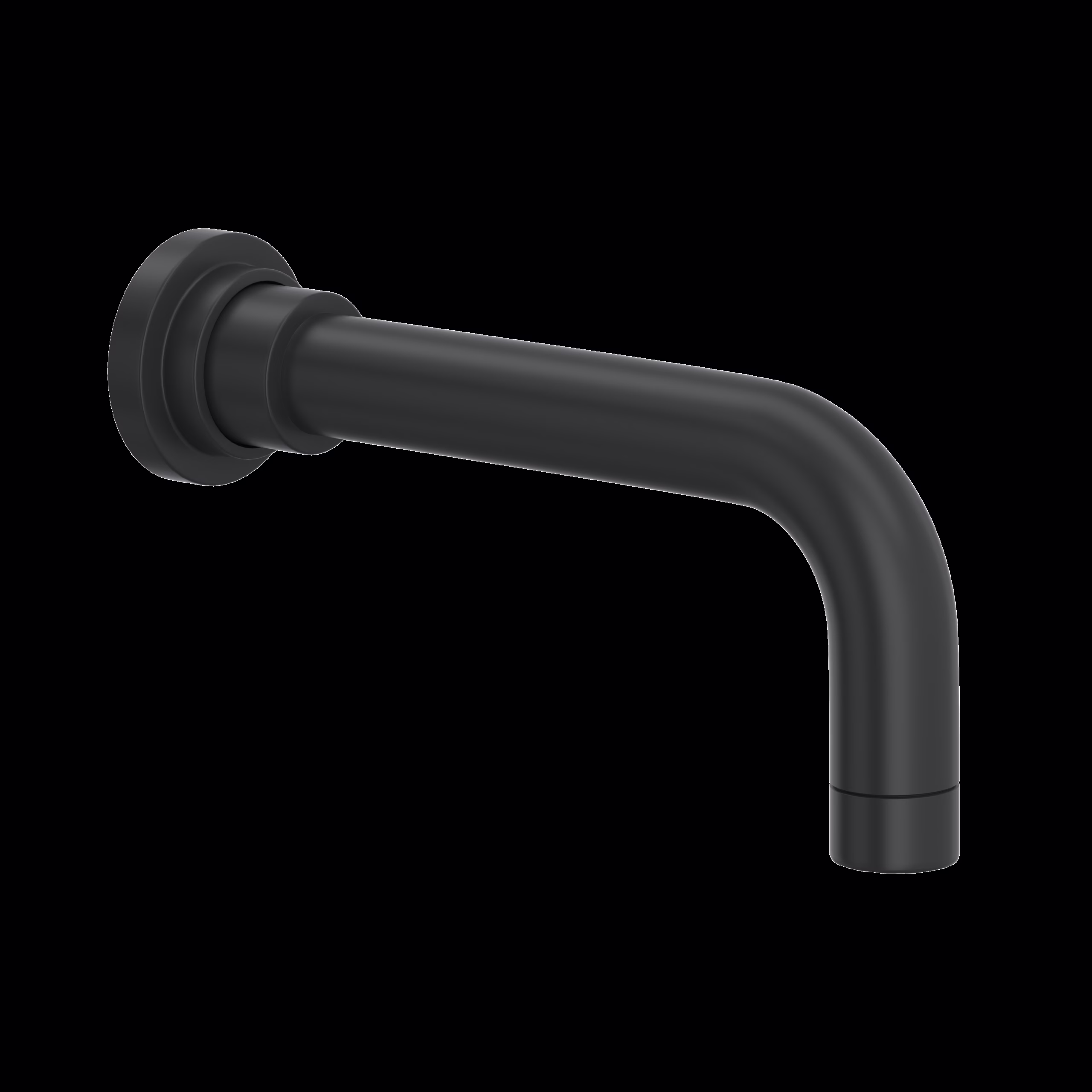 ROHL | Matte Black Lombardia® Wall Mount Tub Spout