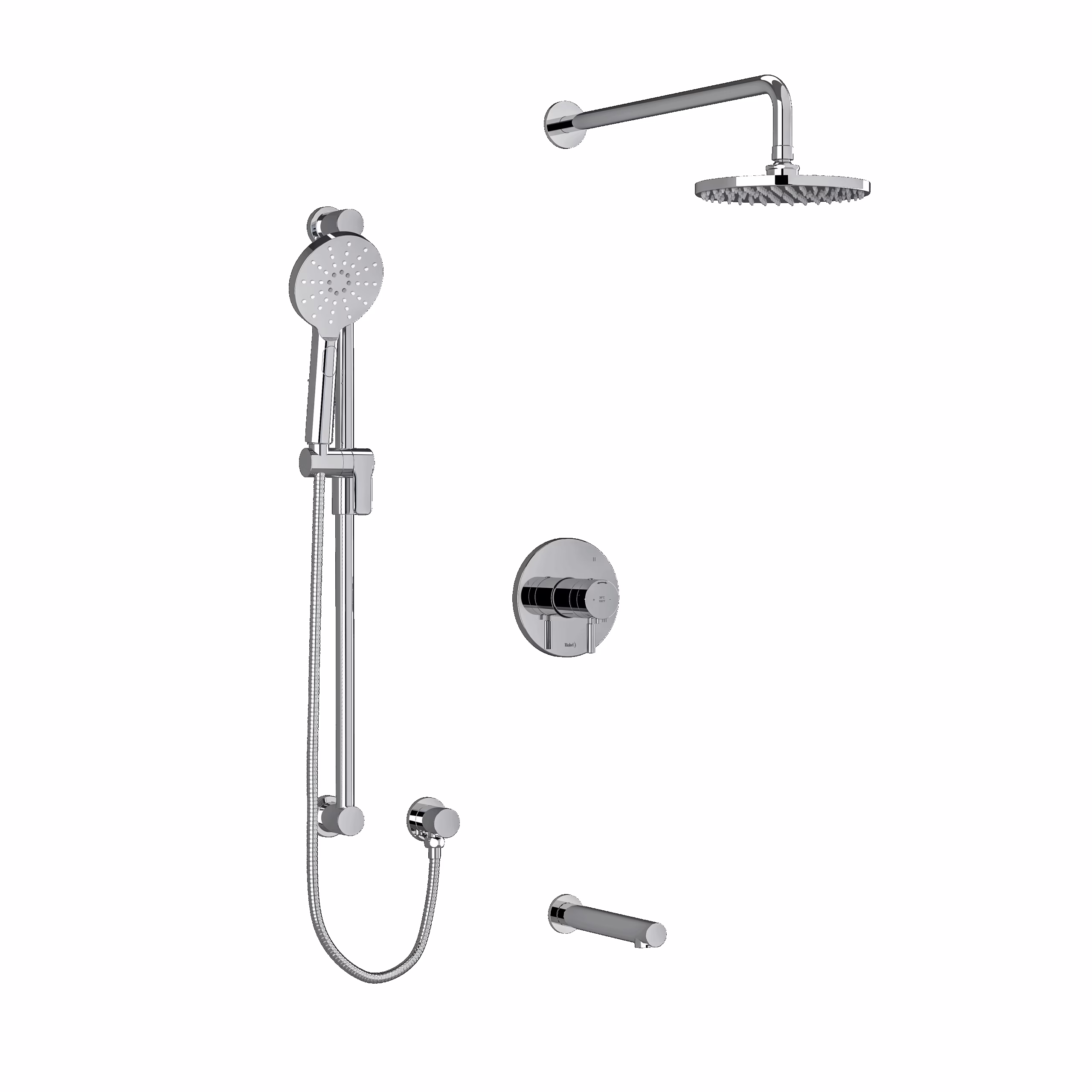 RIOBEL | Chrome Shower Kit 1345 Trim