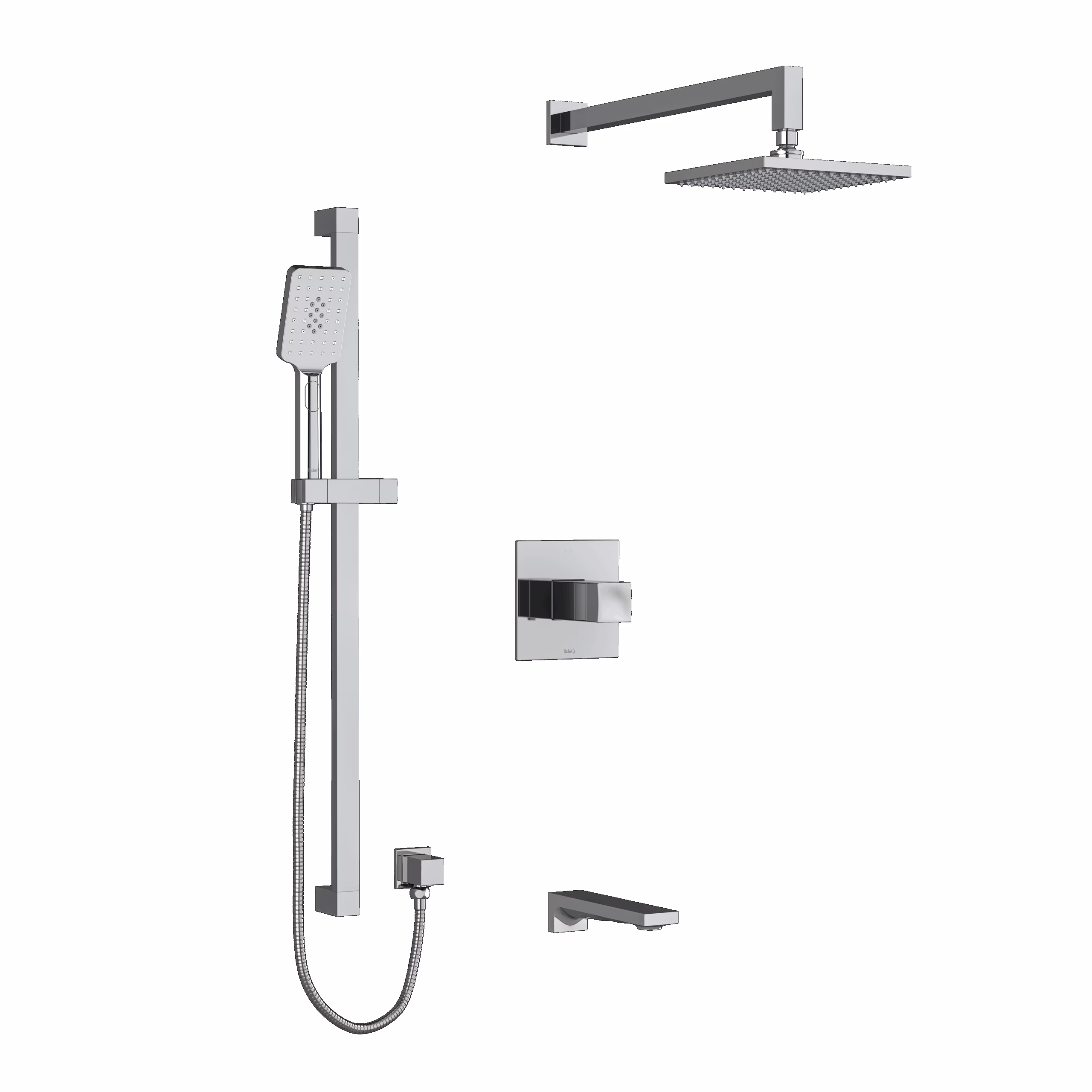 RIOBEL | Chrome Shower Kit 1345 Trim