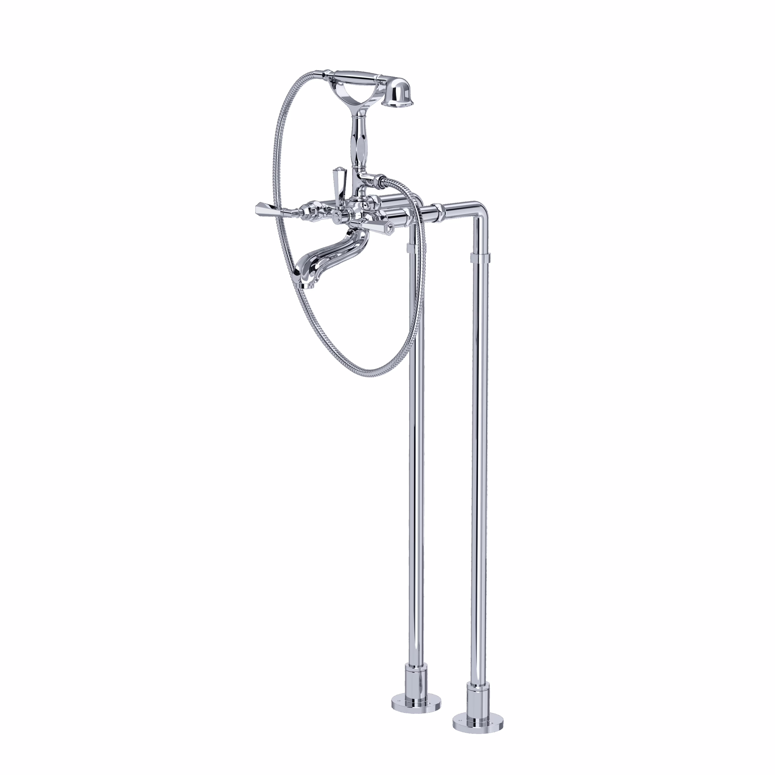 ROHL | Polished Chrome Palladian® Floor Mount Tub Filler