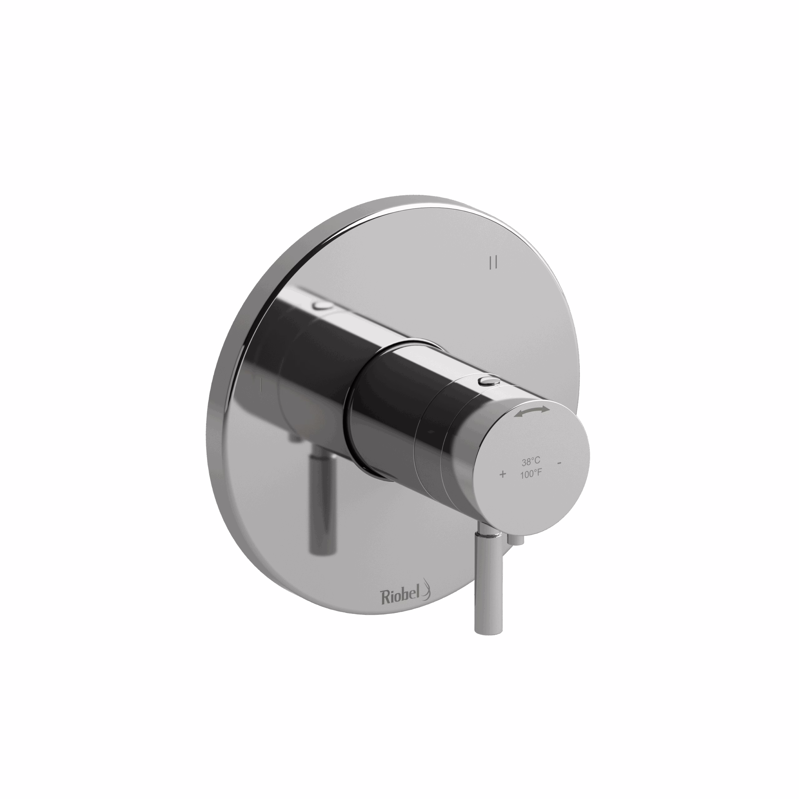 RIOBEL | Chrome Riu™ 1/2" Therm & Pressure Balance Trim With 5 Functions