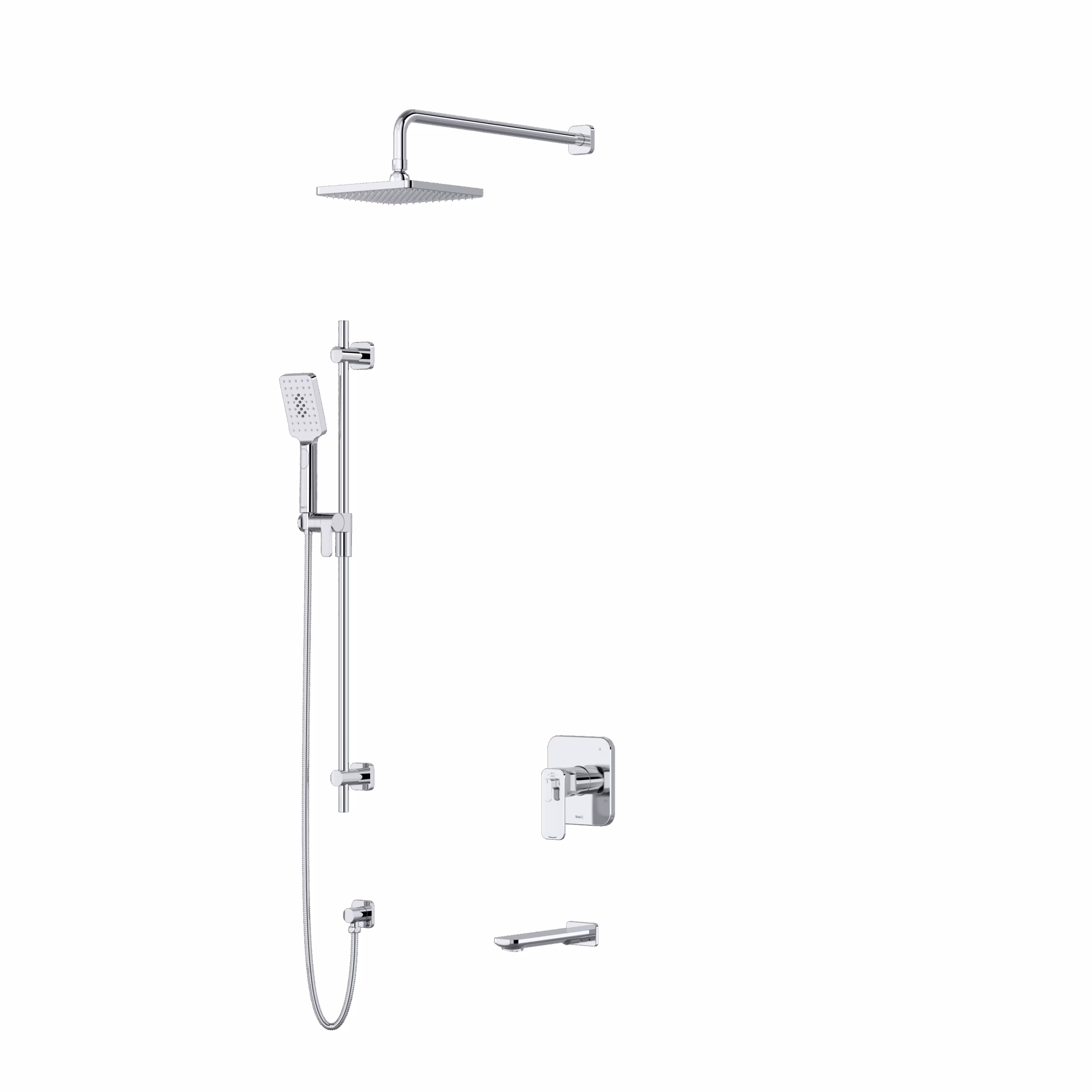 RIOBEL | Chrome Shower Kit 1345 Trim