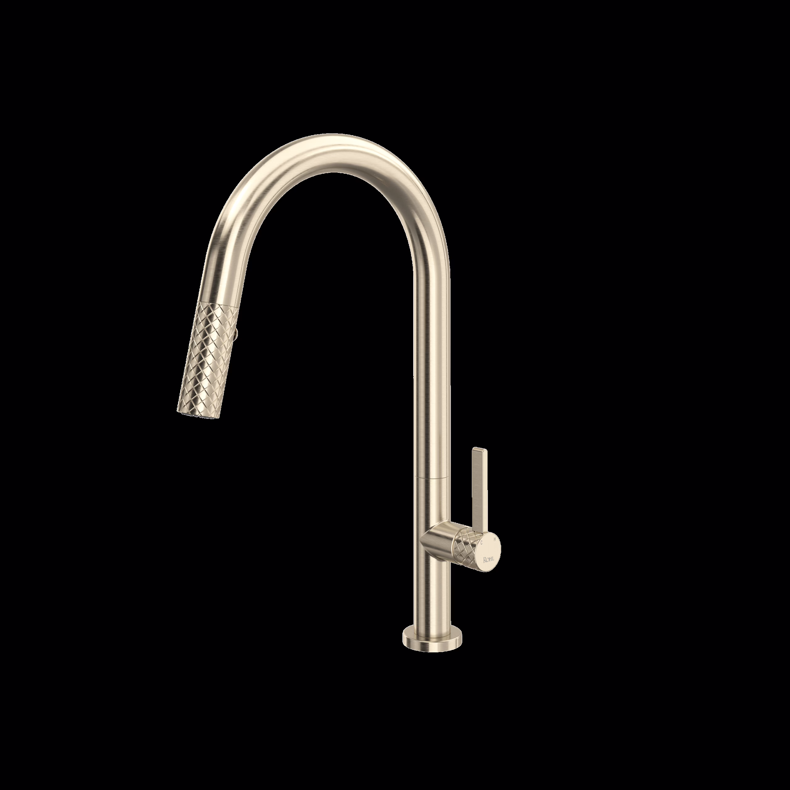 ROHL | Satin Nickel Tenerife™ Pull-Down Kitchen Faucet With C-Spout