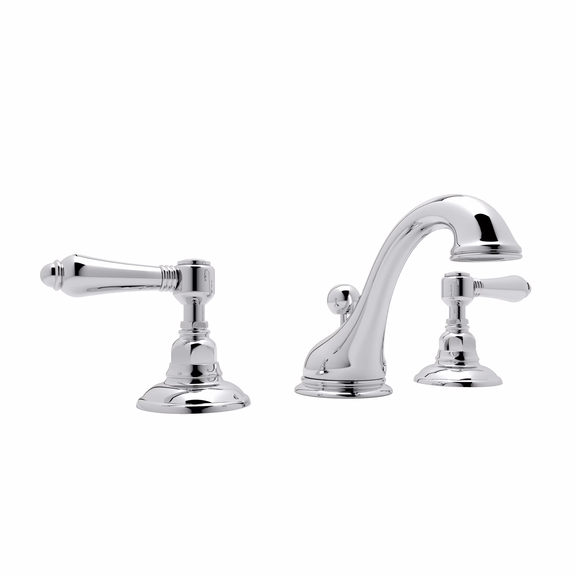 ROHL | Polished Chrome Acqui® Widespread Lavatory Faucet With Low Spout