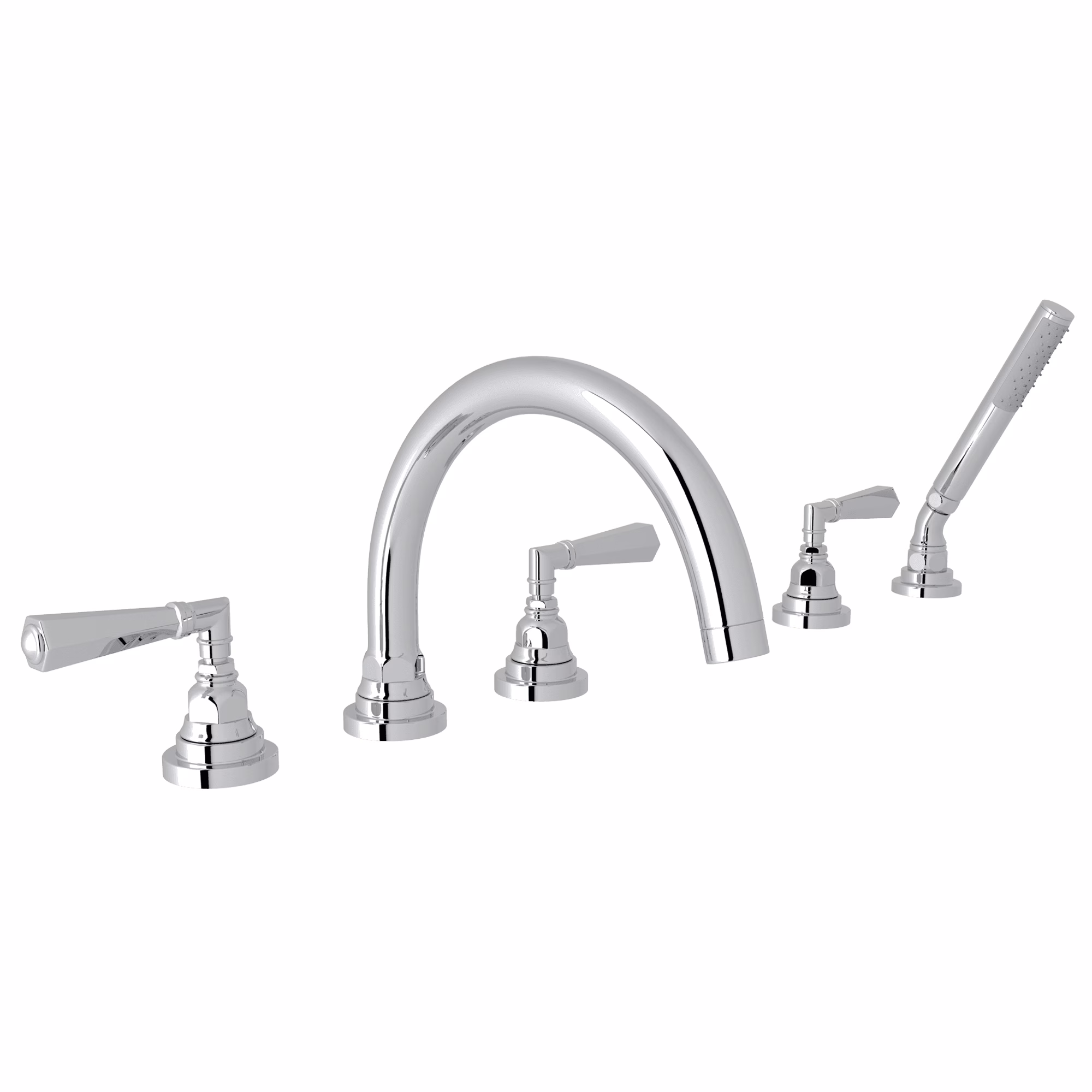 ROHL | Polished Chrome San Giovanni™ 5-Hole Deck Mount Tub Filler