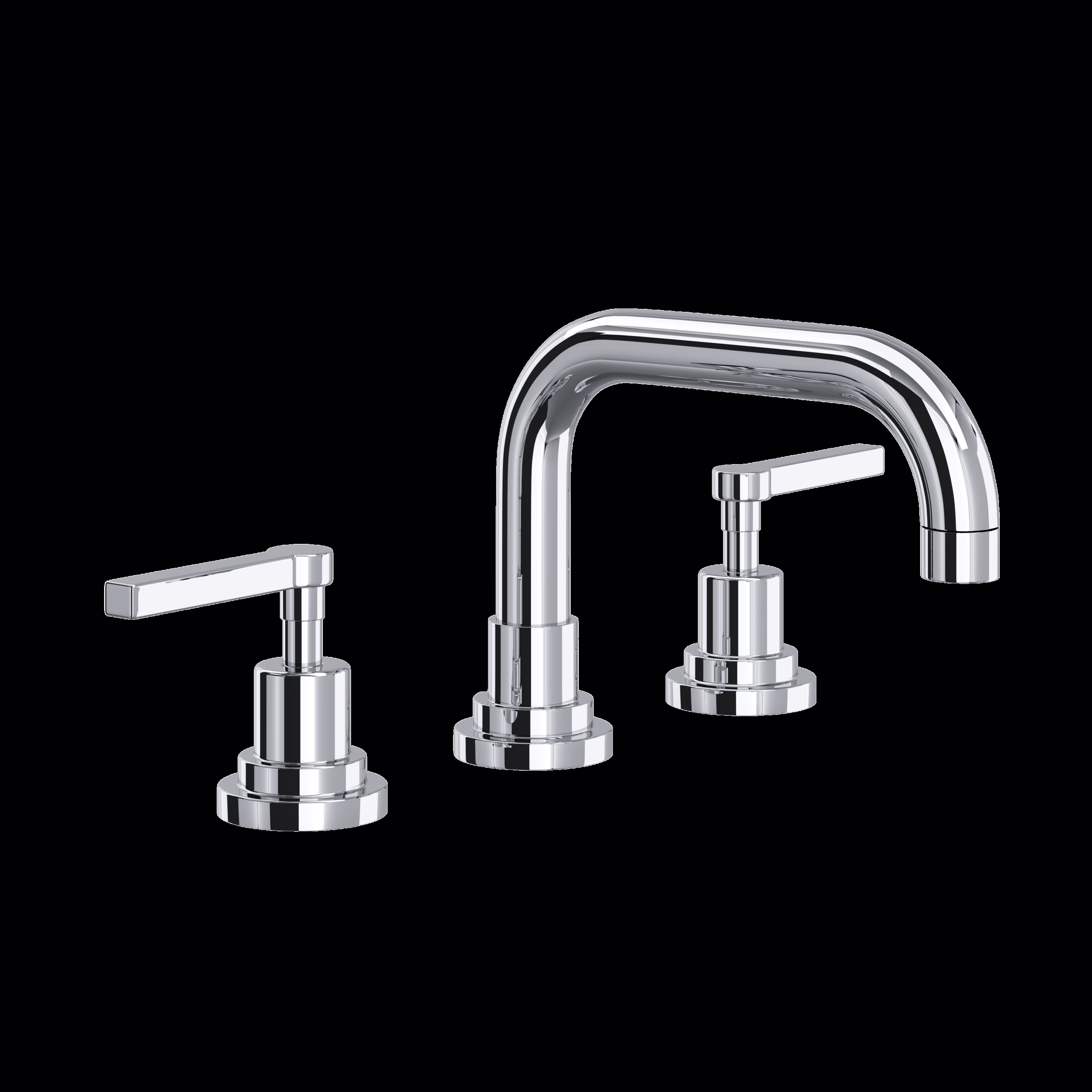 ROHL | Polished Chrome Lombardia® Widespread Lavatory Faucet With U-Spout