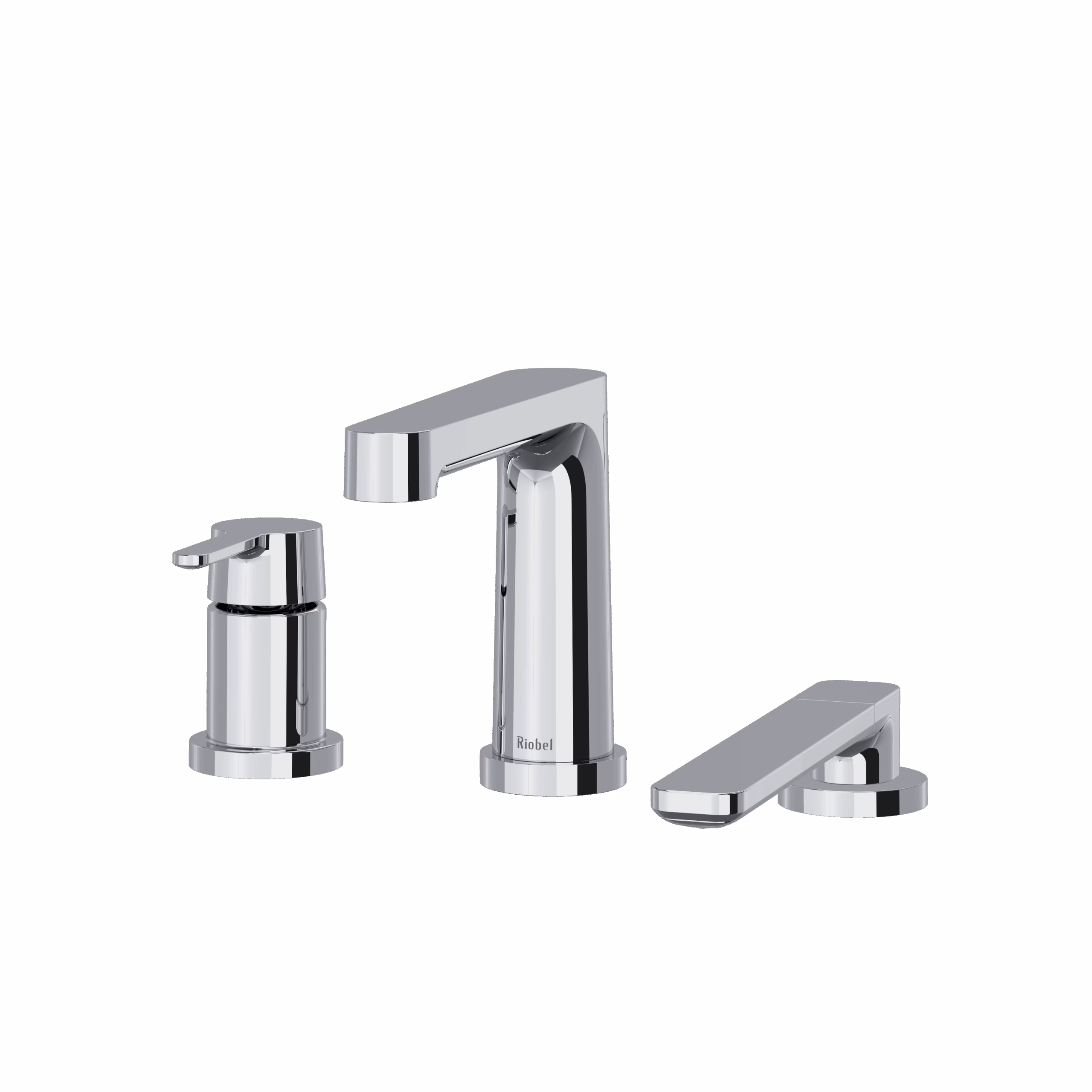 RIOBEL | Chrome Nibi™ 3-Hole Deck Mount Tub Filler Trim