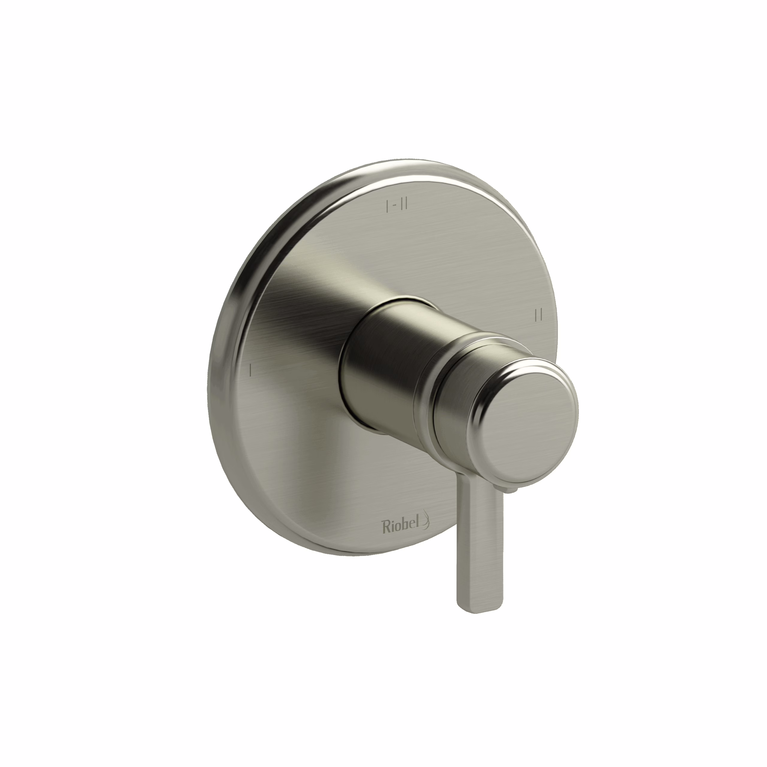 RIOBEL | Brushed Nickel Momenti™ 1/2" Therm & Pressure Balance Trim With 3 Functions