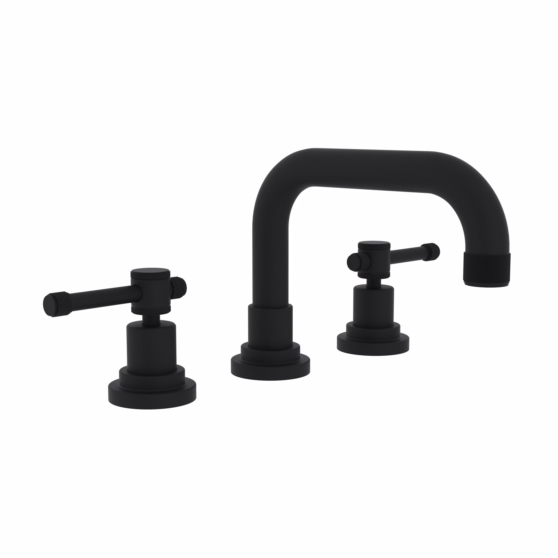 ROHL | Matte Black Campo™ Widespread Lavatory Faucet With U-Spout