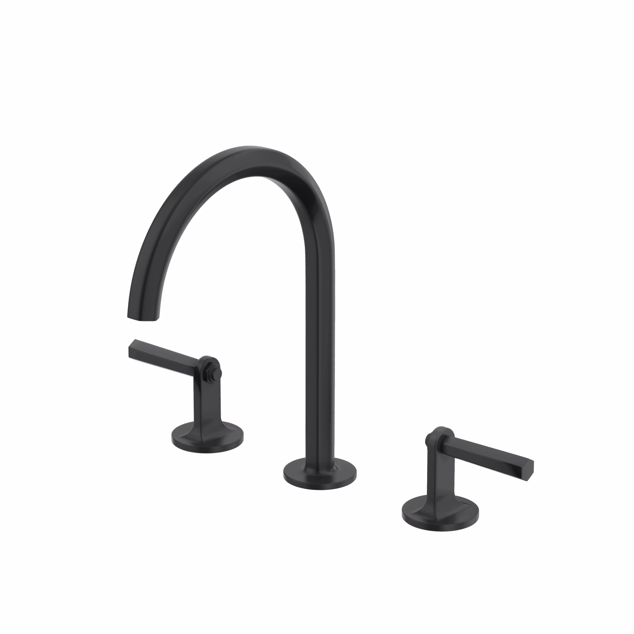 ROHL | Matte Black Modelle™ Widespread Lavatory Faucet With C-Spout
