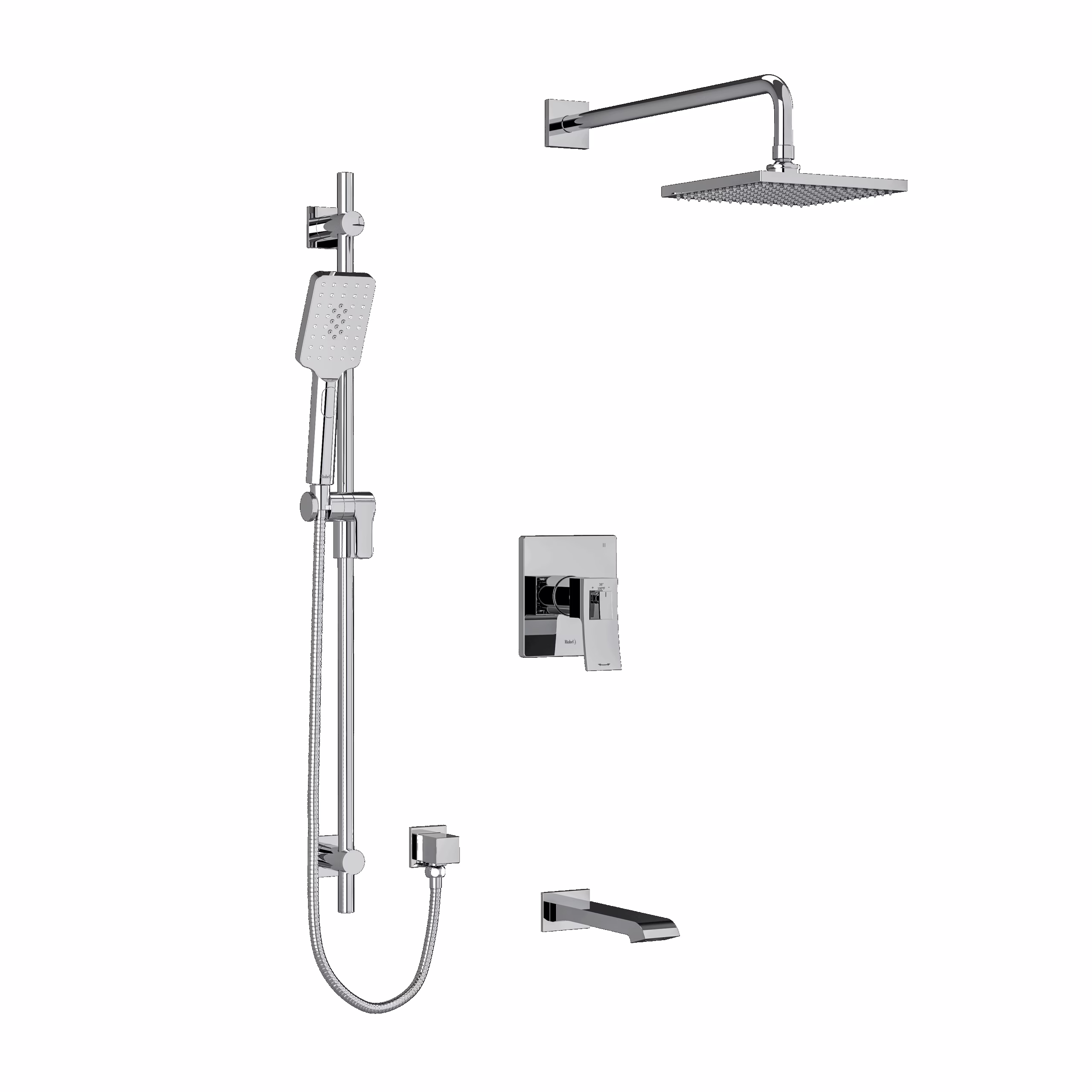 RIOBEL | Chrome Shower Kit 1345 Trim