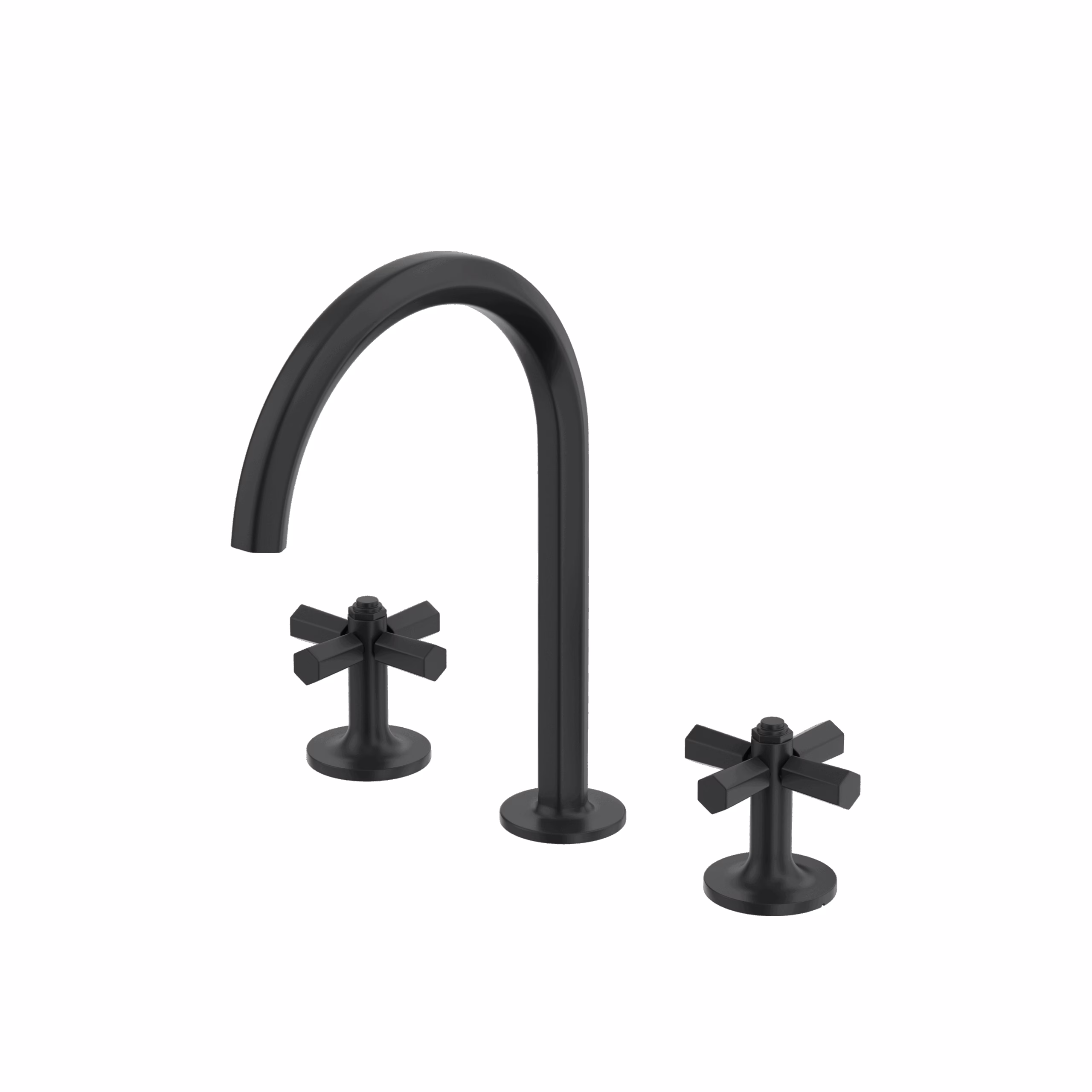ROHL | Matte Black Modelle™ Widespread Lavatory Faucet With C-Spout