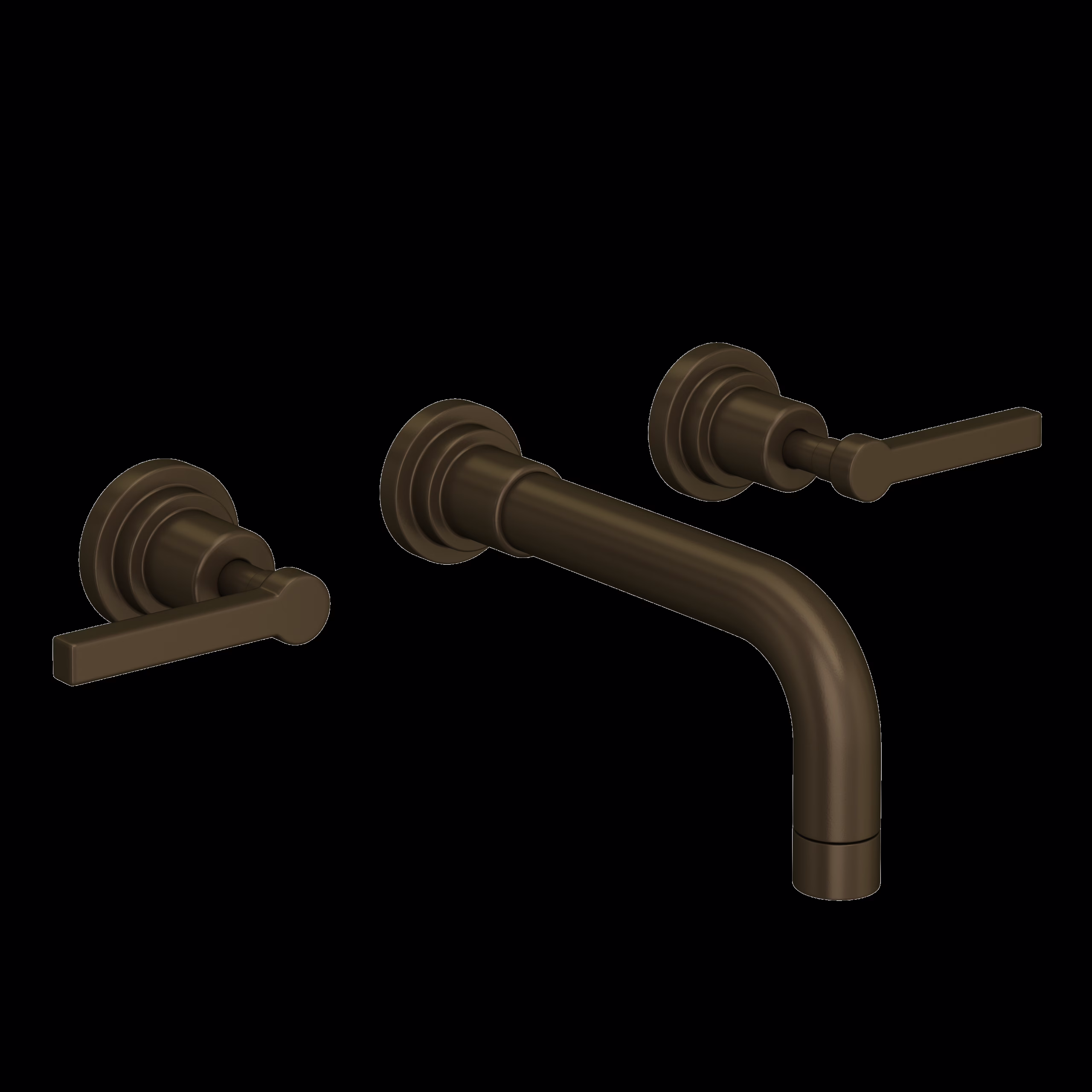 ROHL | Tuscan Brass Lombardia® Wall Mount Lavatory Faucet Trim