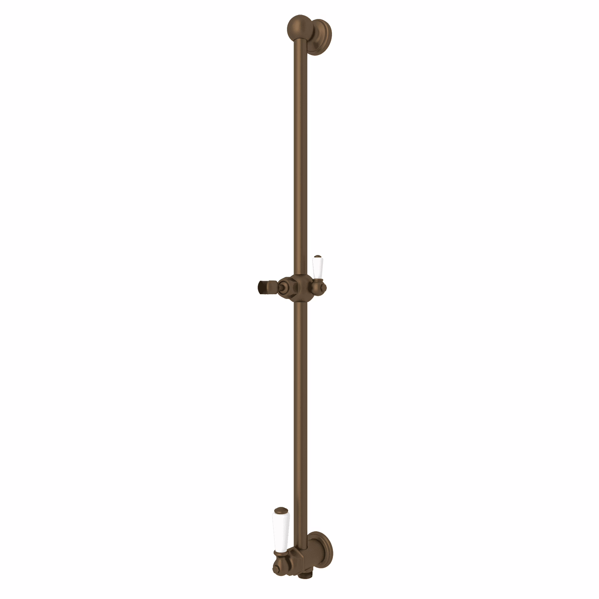 Perrin & Rowe | English Bronze 25" Slide Bar With Integrated Volume Control And Outlet