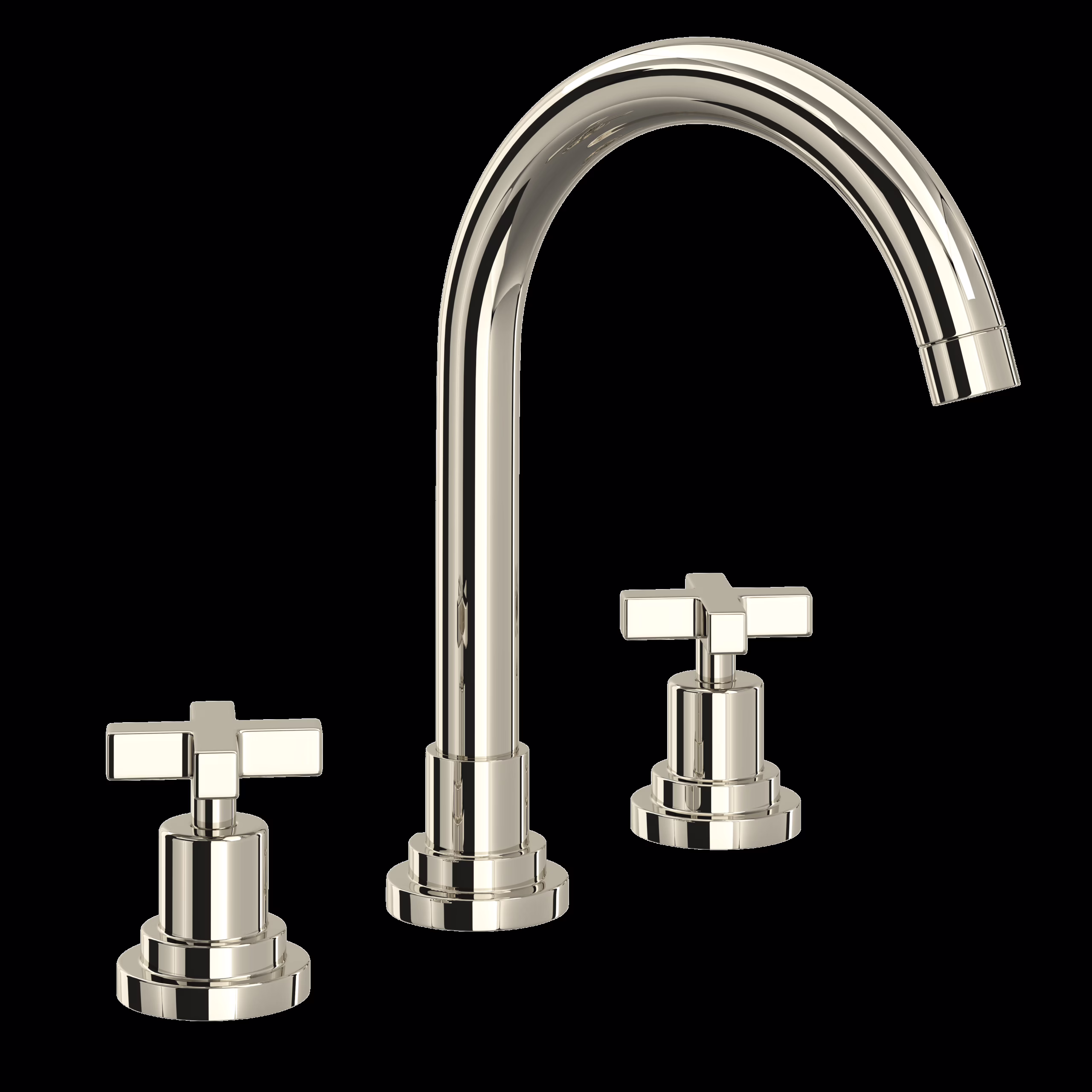 ROHL | Polished Nickel Lombardia® Widespread Lavatory Faucet With C-Spout