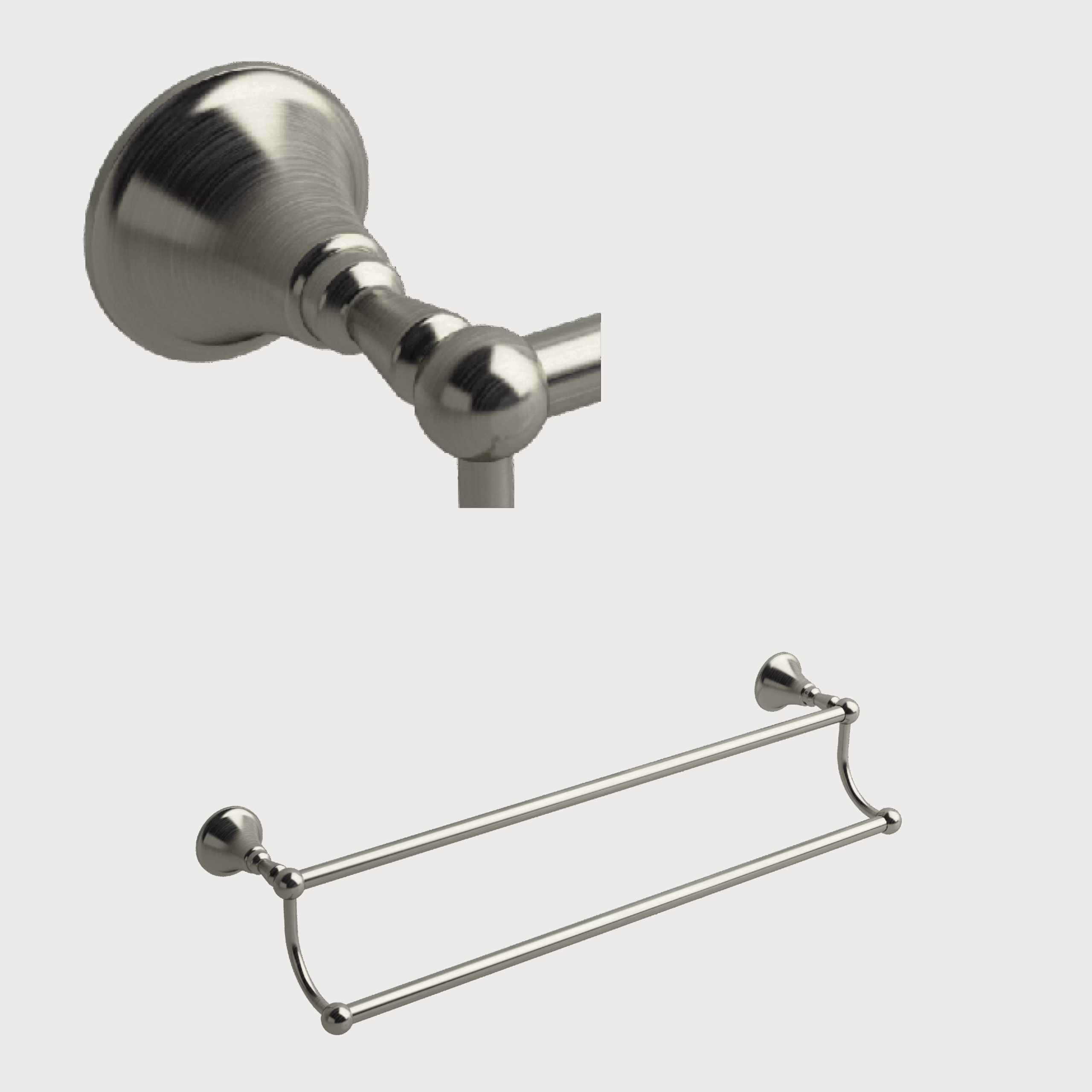RIOBEL | Brushed Nickel Momenti™ Double 24" Towel Bar