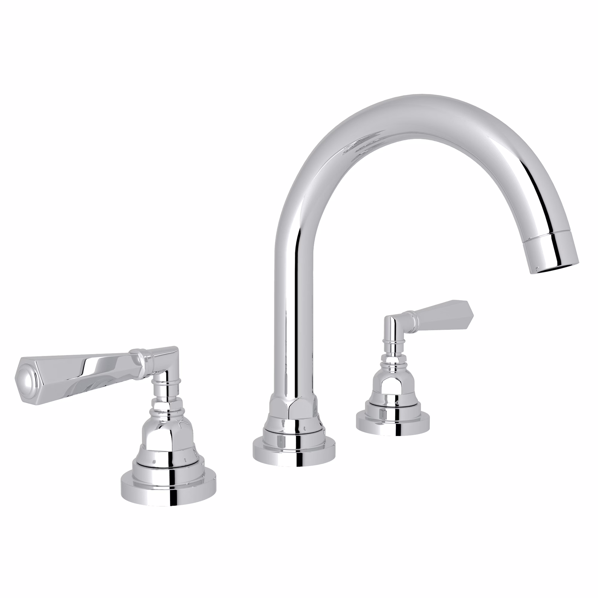 ROHL | Polished Chrome San Giovanni™ Widespread Lavatory Faucet With C-Spout