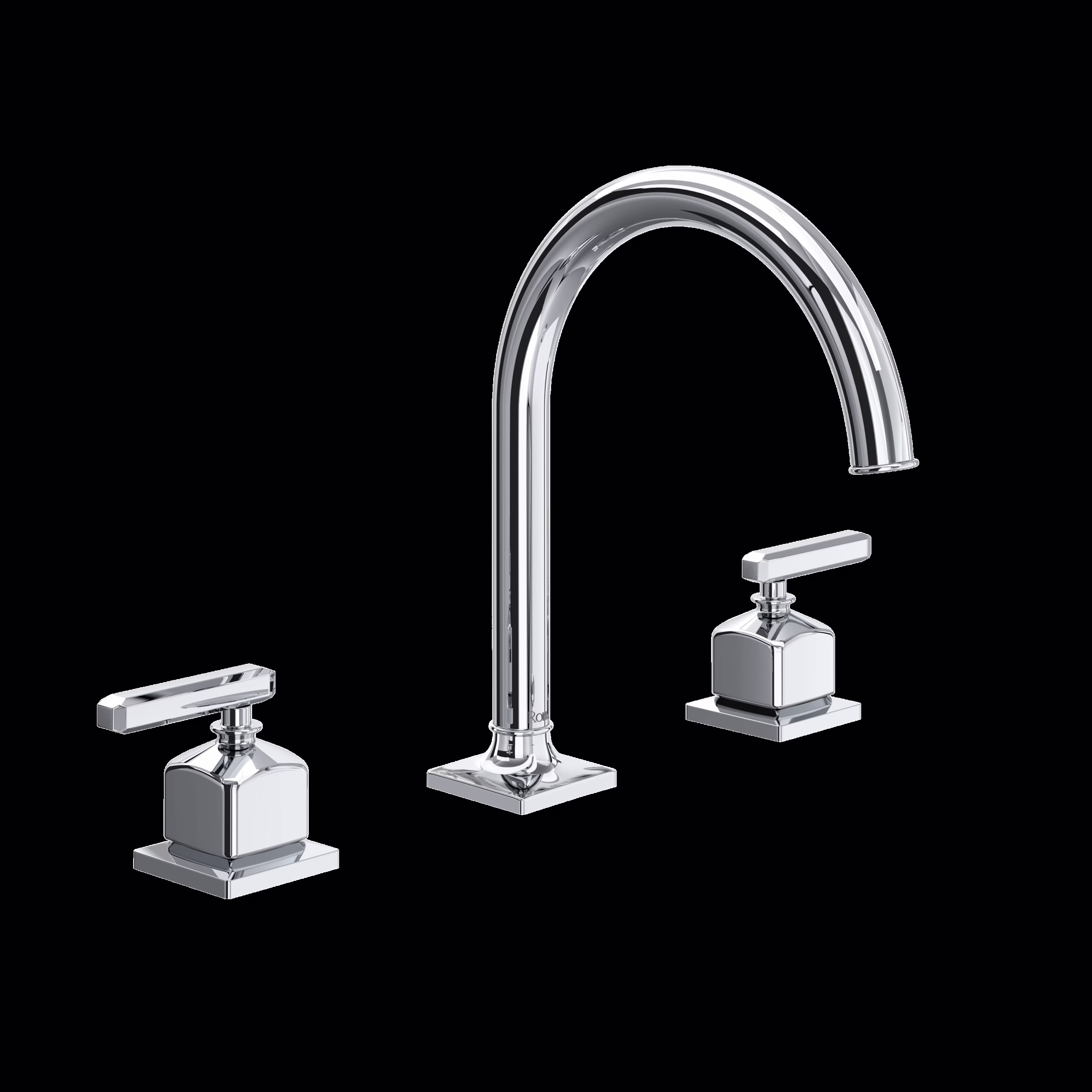 ROHL | Polished Chrome Apothecary™ Widespread Lavatory Faucet With C-Spout