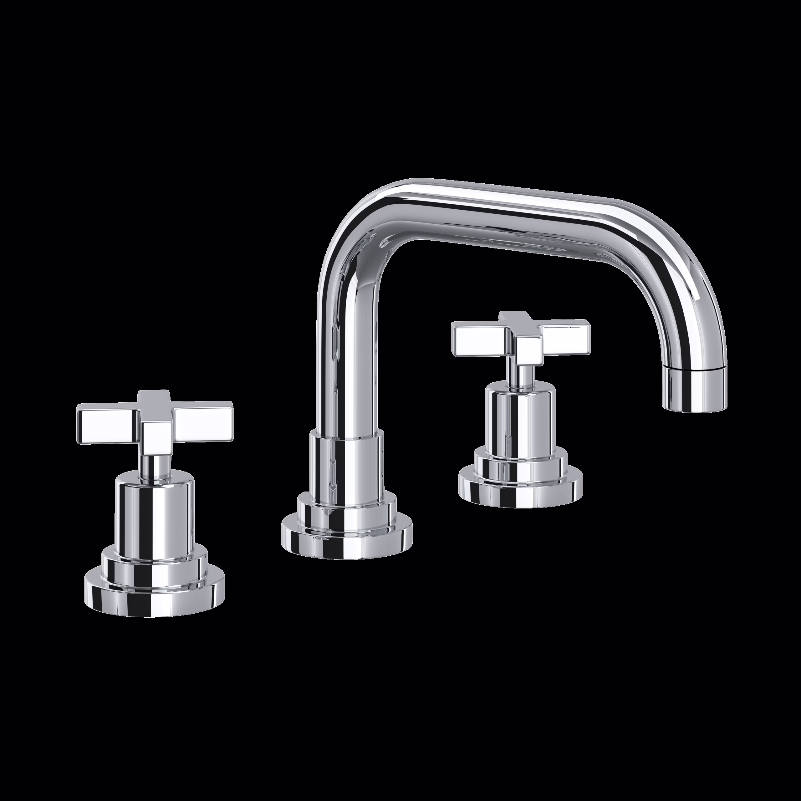 ROHL | Polished Chrome Lombardia® Widespread Lavatory Faucet With U-Spout