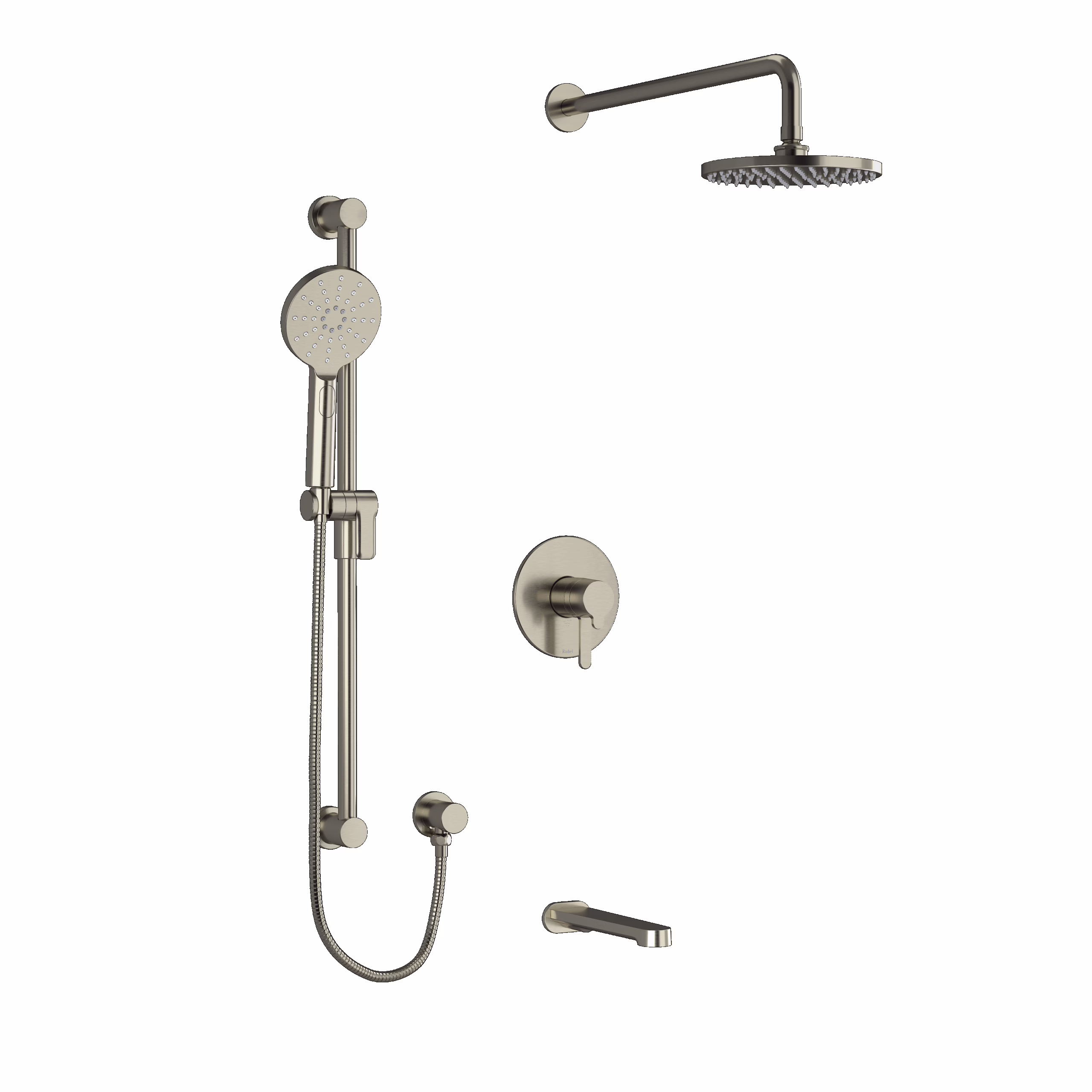 RIOBEL | Brushed Nickel Shower Kit 1345 Trim