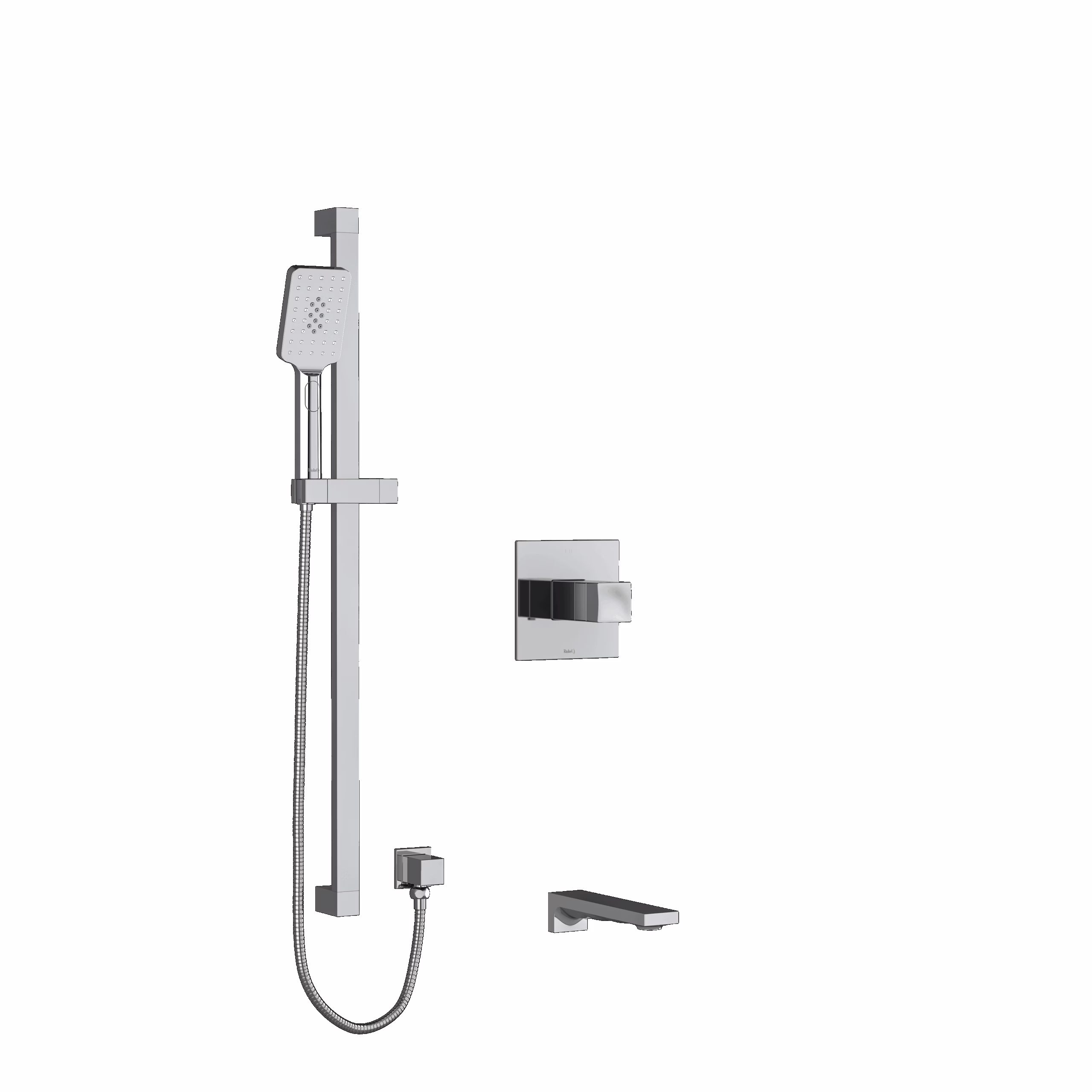 RIOBEL | Chrome Shower Kit 1244 Trim