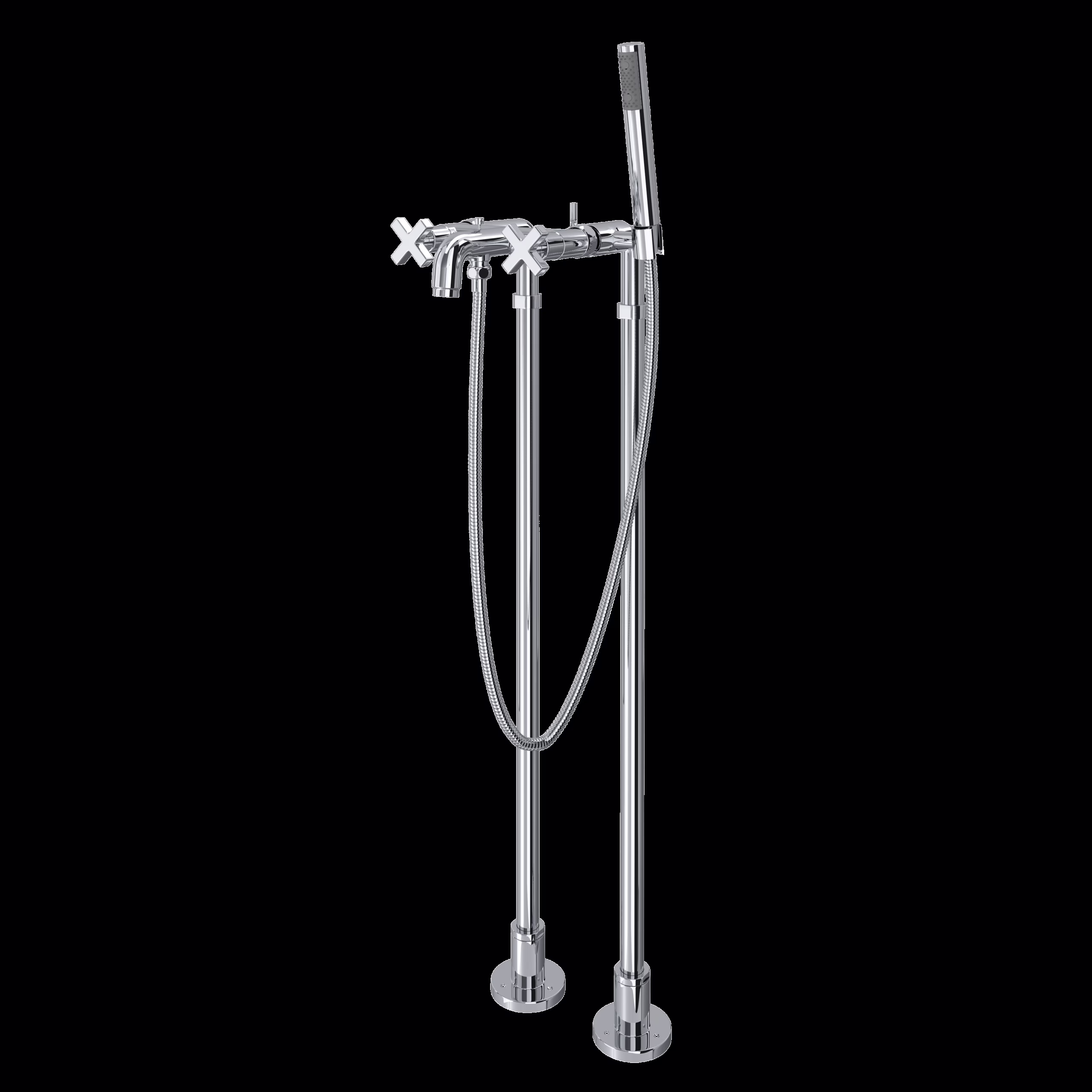 ROHL | Polished Chrome Lombardia® Floor Mount Tub Filler