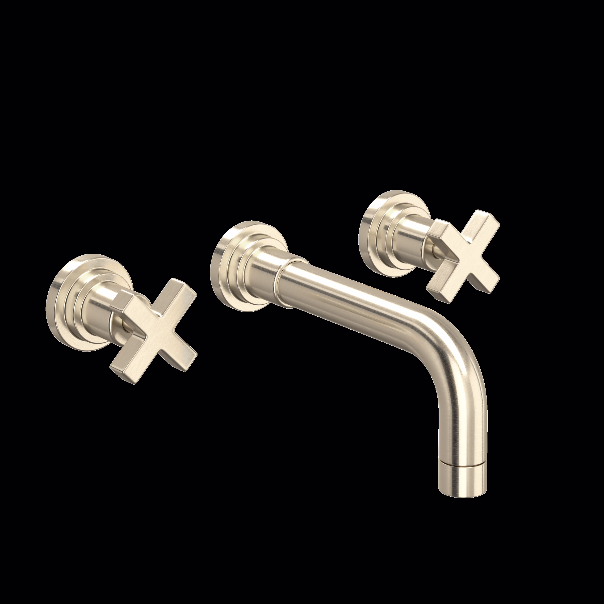 ROHL | Satin Nickel Lombardia® Wall Mount Lavatory Faucet Trim