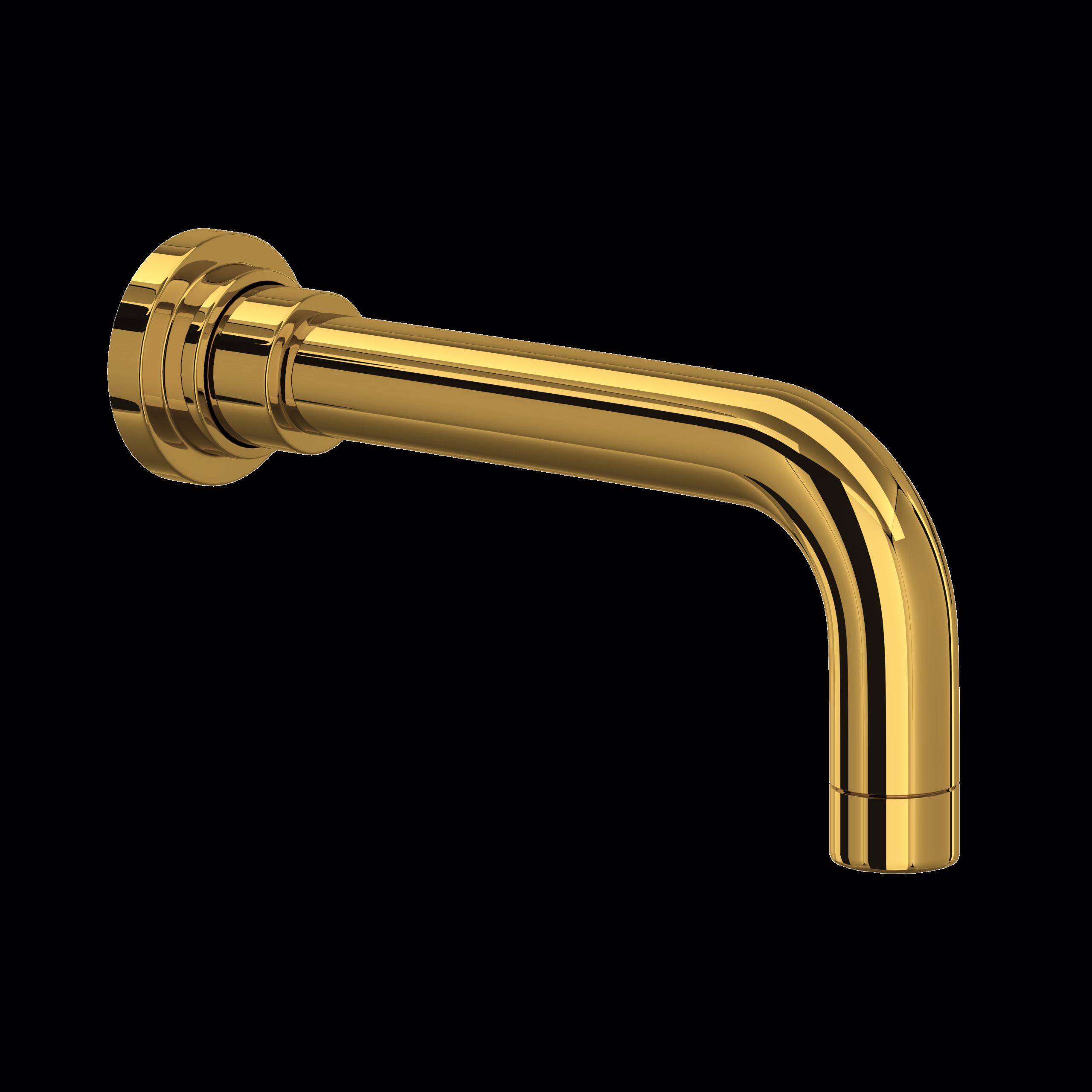 ROHL | Unlacquered Brass Lombardia® Wall Mount Tub Spout