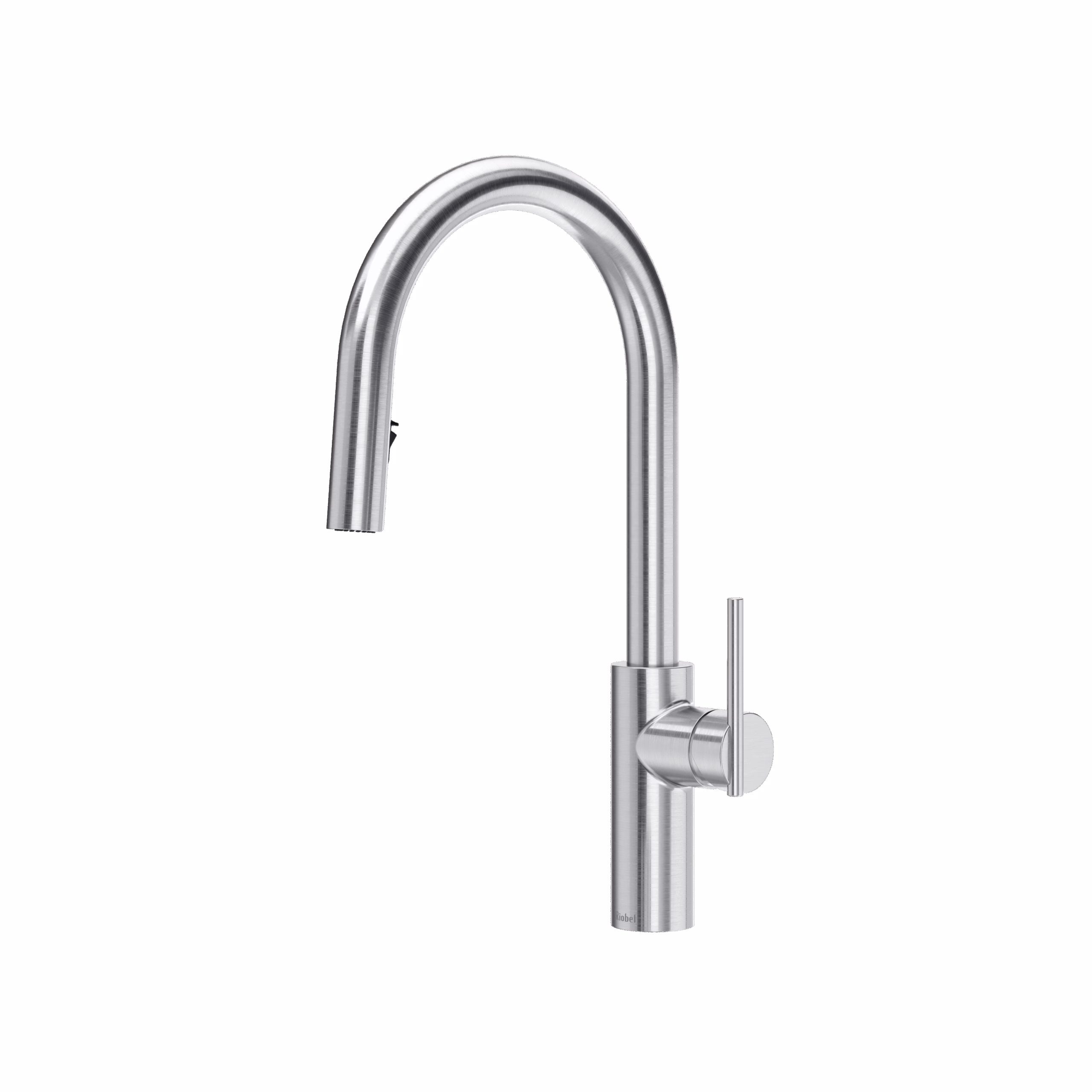RIOBEL | Stainless Steel Lateral™ Pull-Down Kitchen Faucet With C-Spout