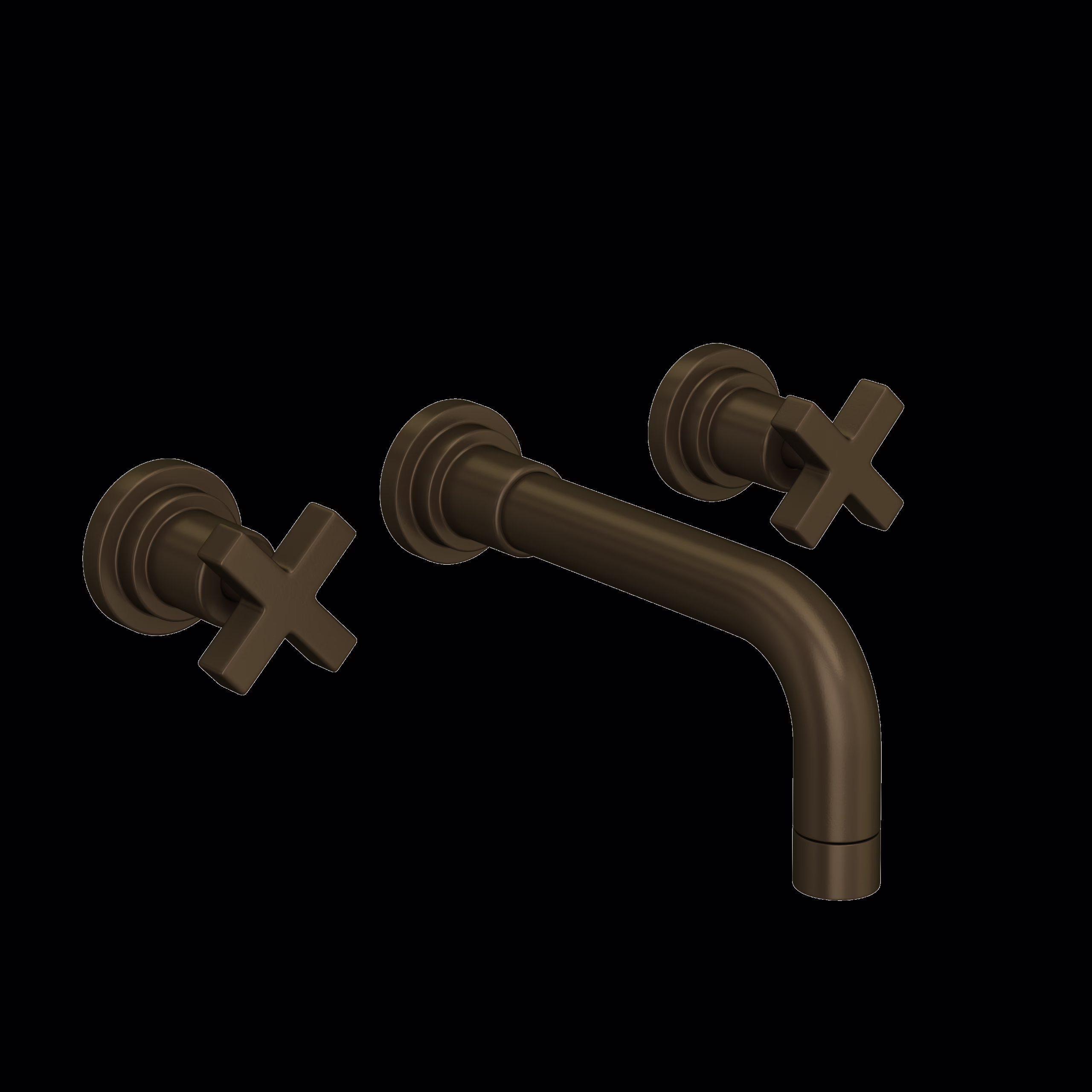 ROHL | Tuscan Brass Lombardia® Wall Mount Lavatory Faucet Trim