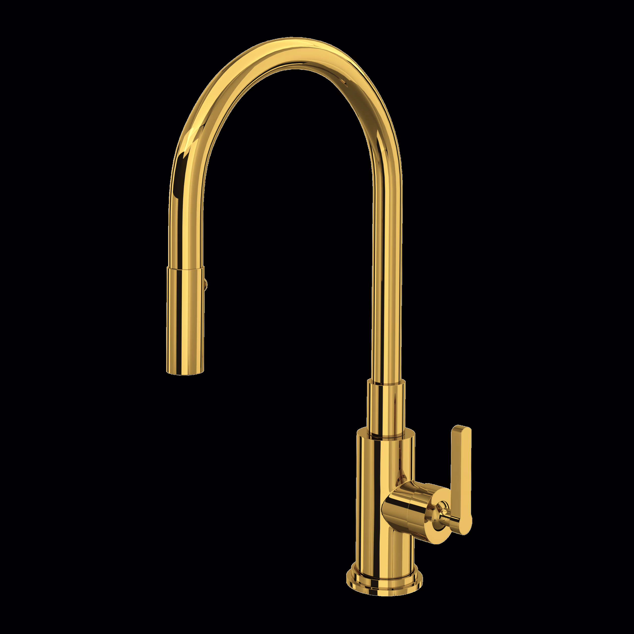ROHL | Unlacquered Brass Lombardia® Pull-Down Kitchen Faucet