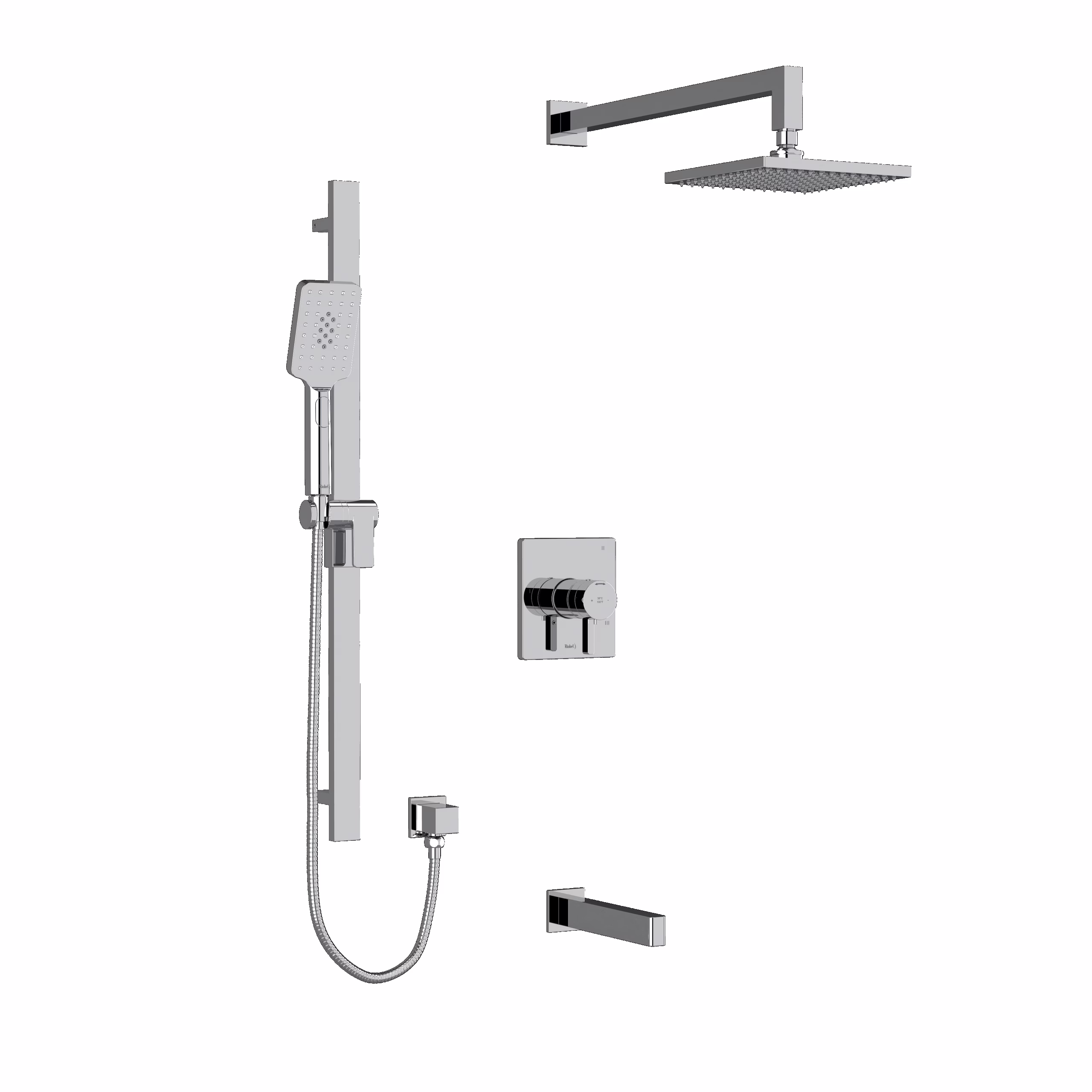 RIOBEL | Chrome Shower Kit 1345 Trim