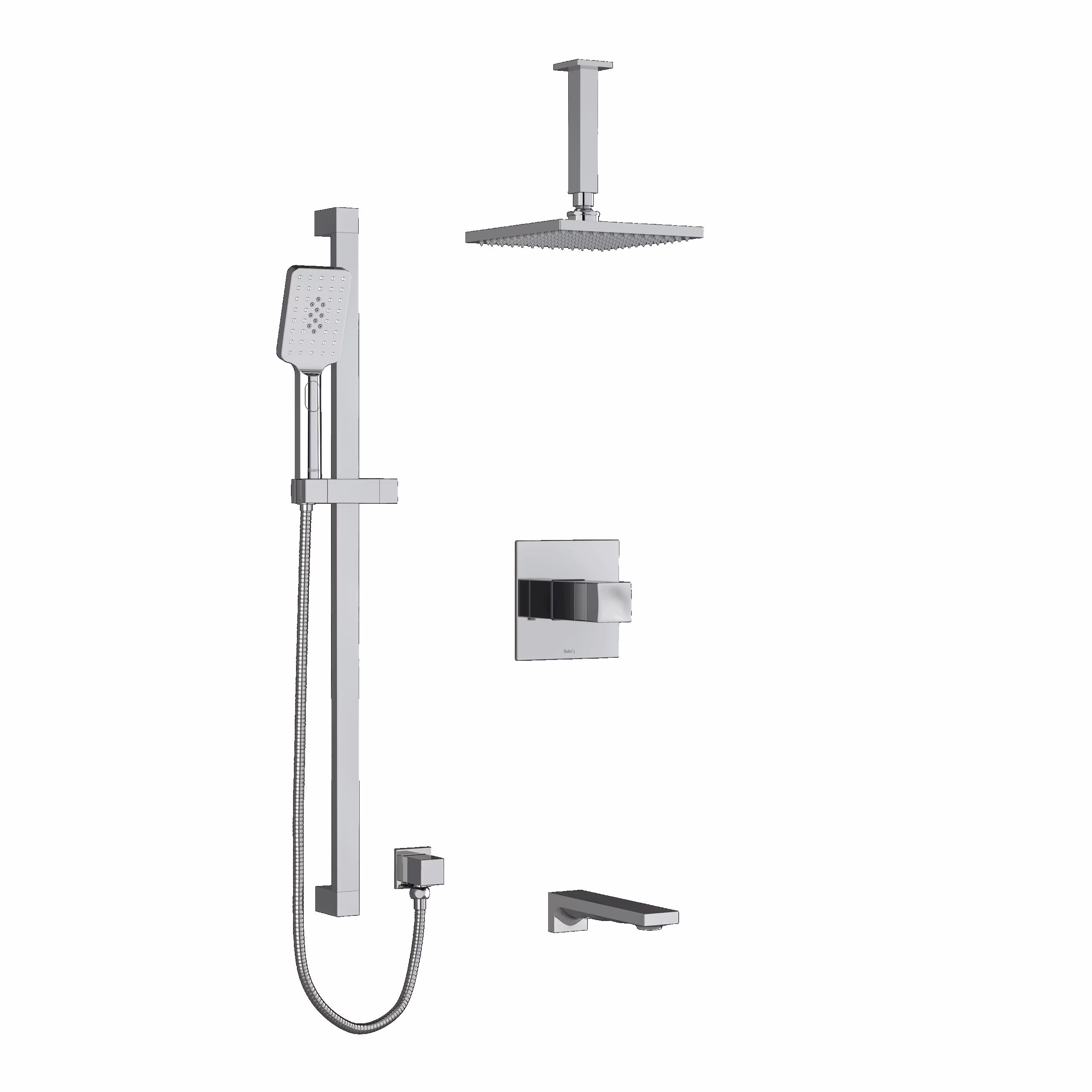 RIOBEL | Chrome Shower Kit 1345 Trim