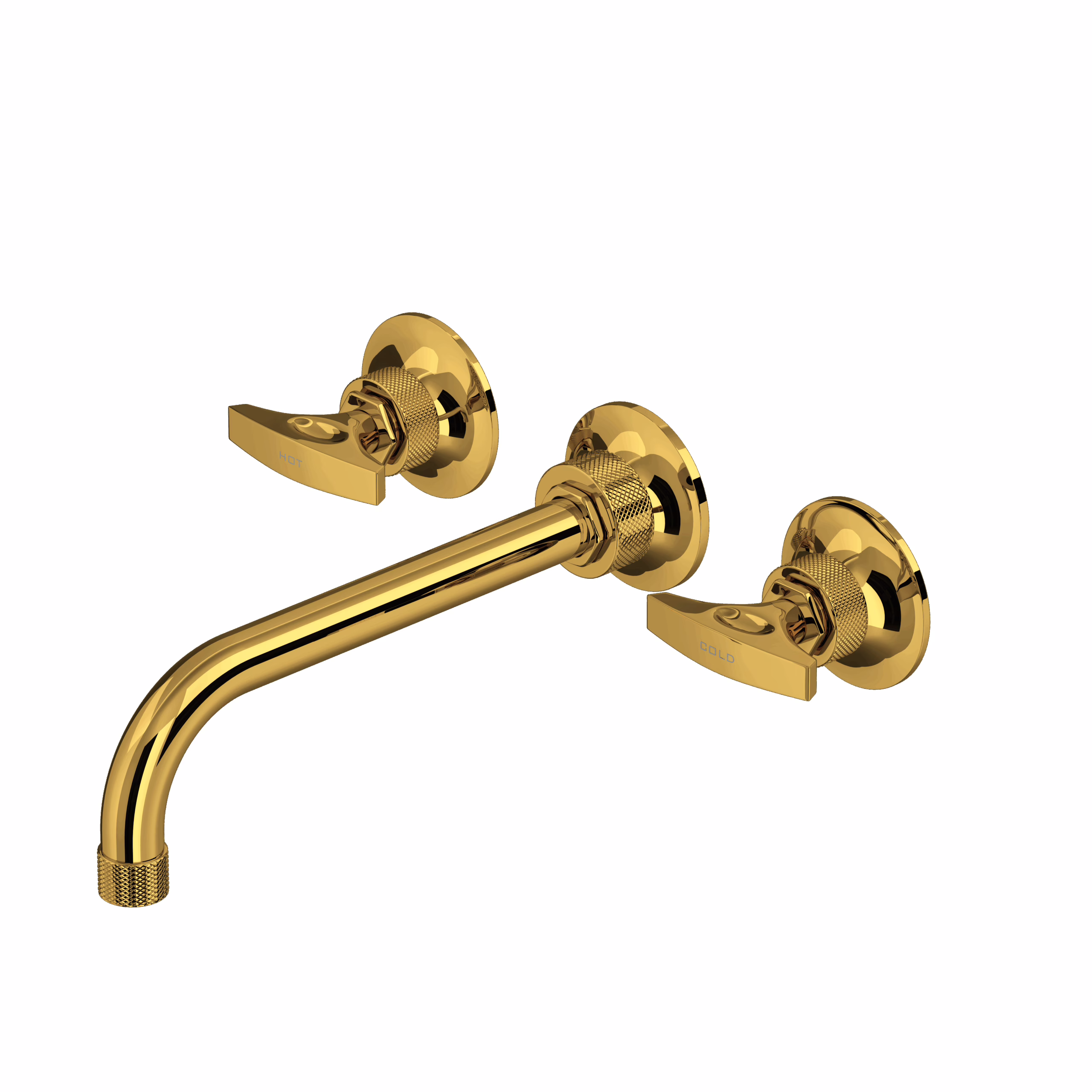ROHL | Unlacquered Brass Graceline® Wall Mount Tub Filler Trim